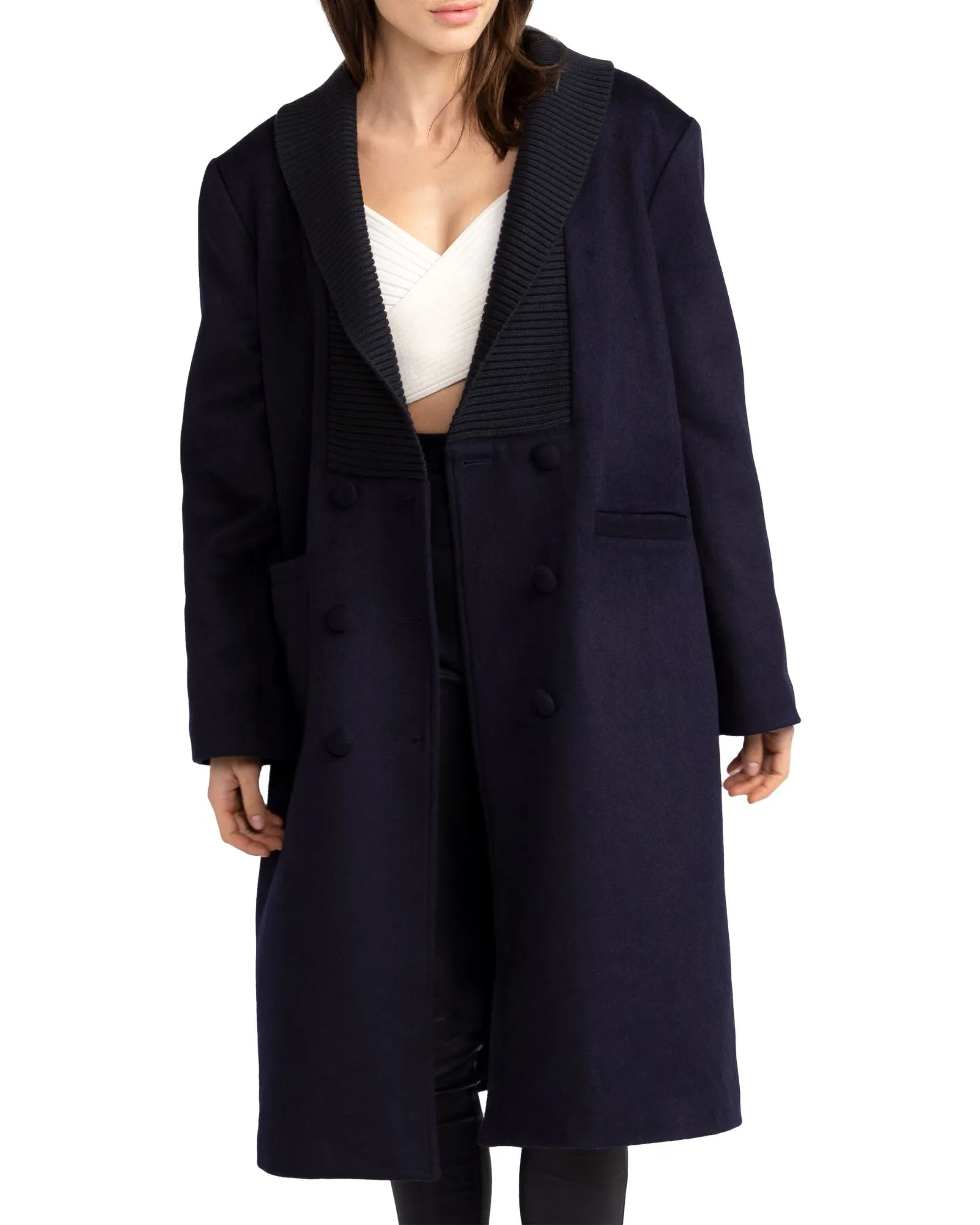 After Party Qulited Lining Coat - Navy