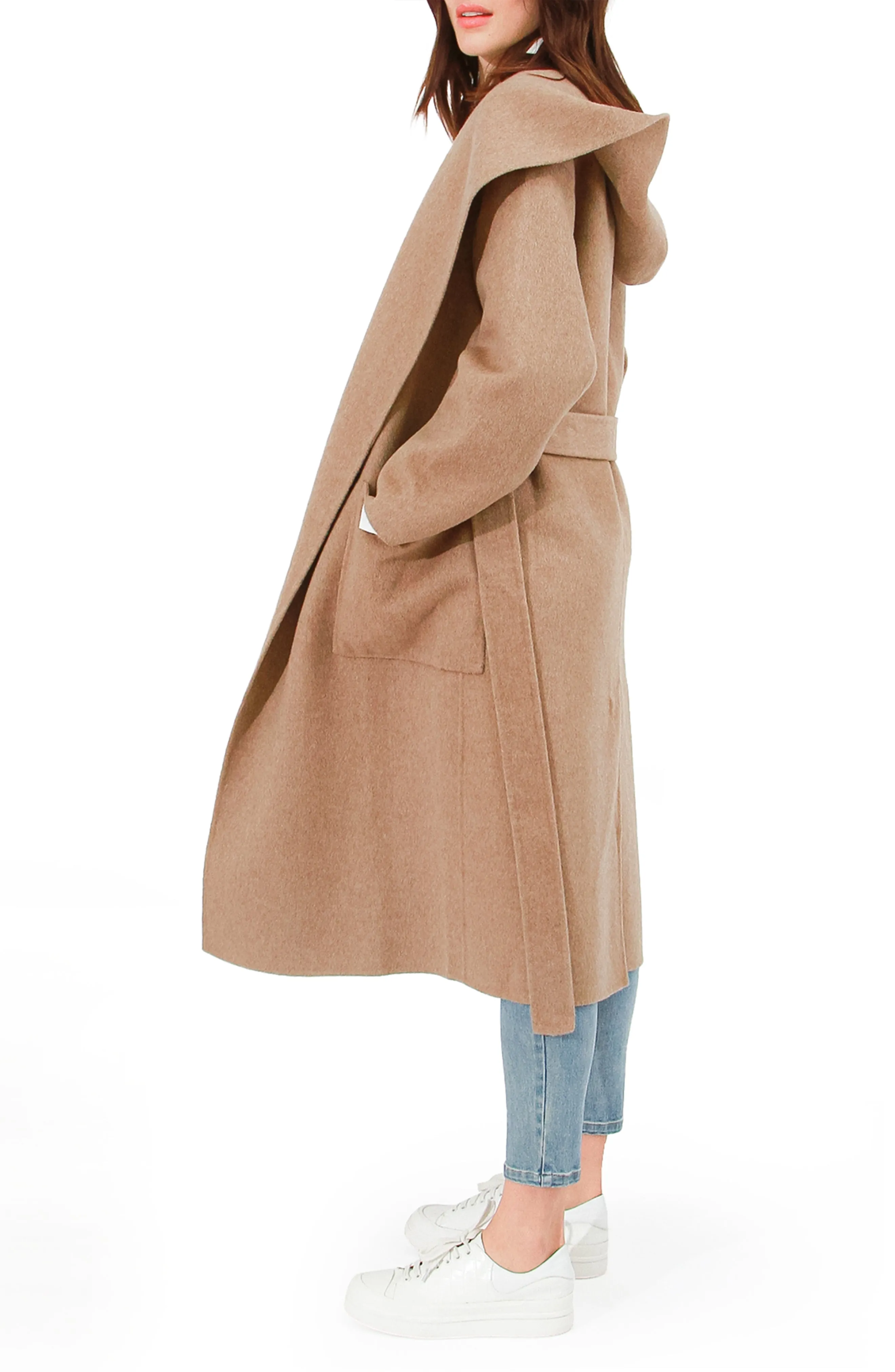 Arcadia Oversided Coat with Hood - Oat