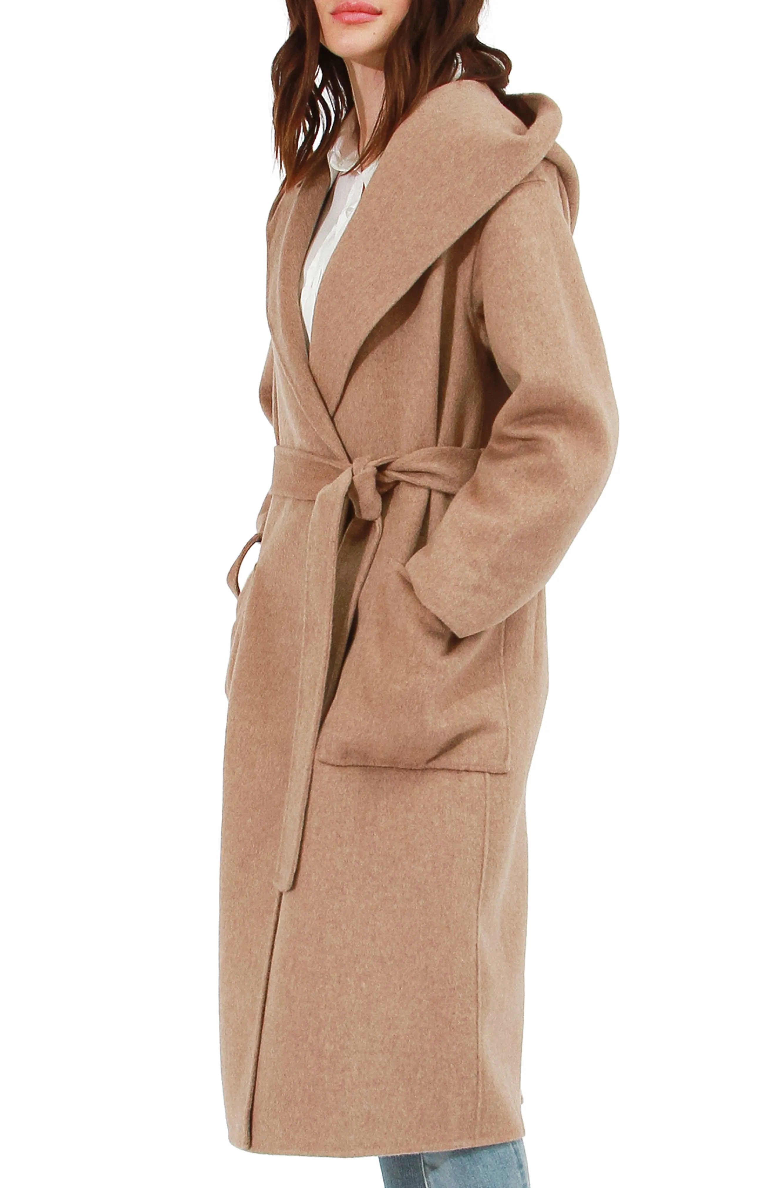 Arcadia Oversided Coat with Hood - Oat