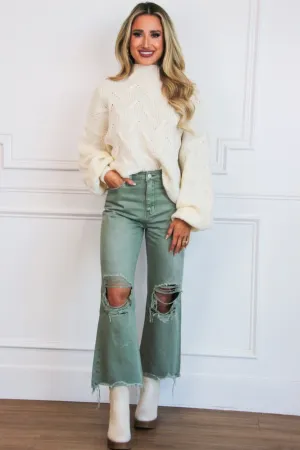 Asher Balloon Sleeve Sweater: Ivory
