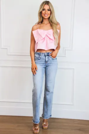 Atlas Bow Babydoll Top: Pink