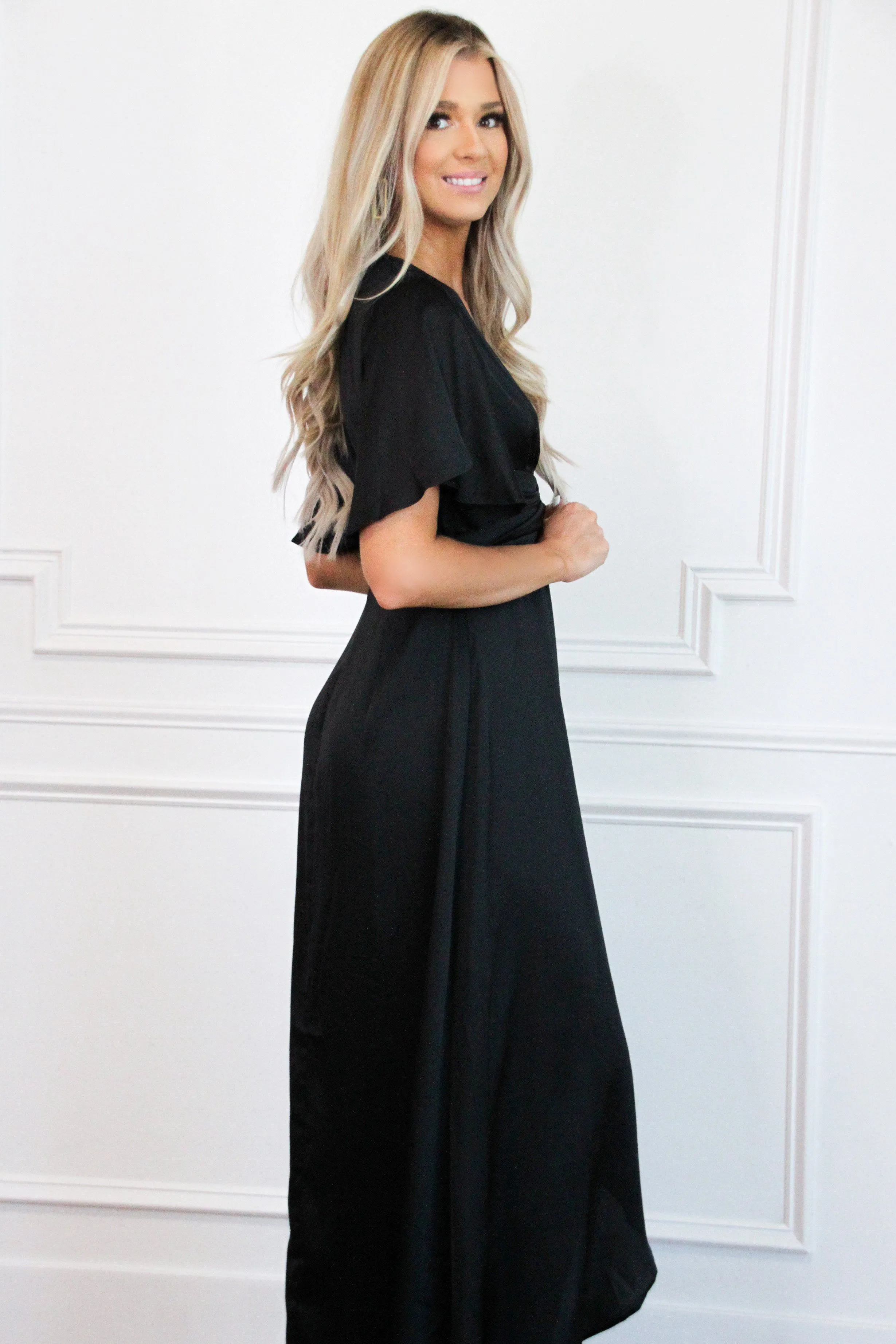 Before You Go Maxi Dress: Black