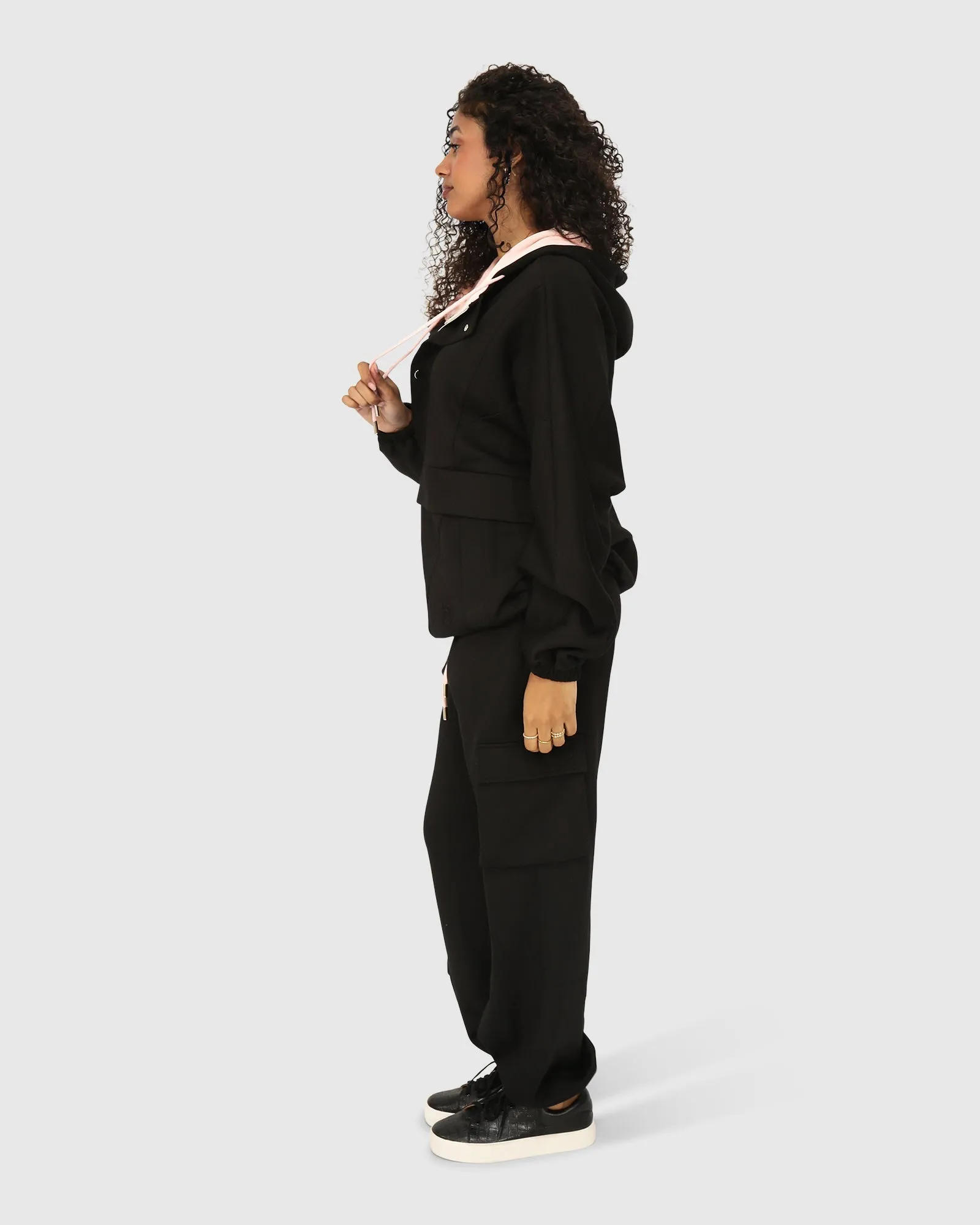 Best Of Me Panelled Hoodie - Black