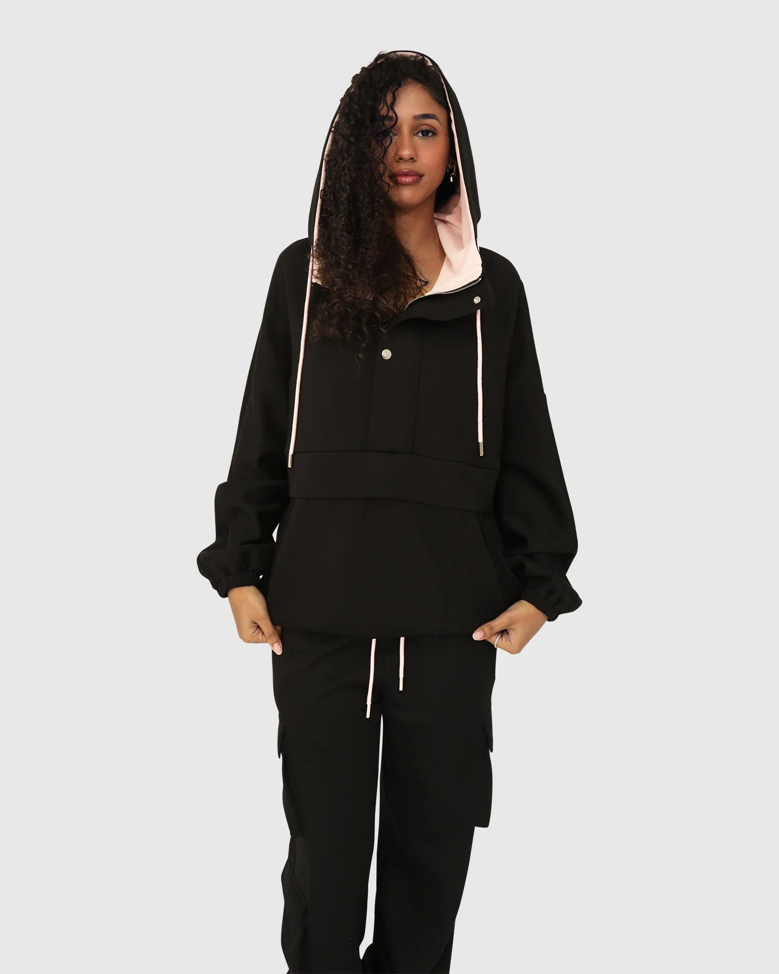 Best Of Me Panelled Hoodie - Black