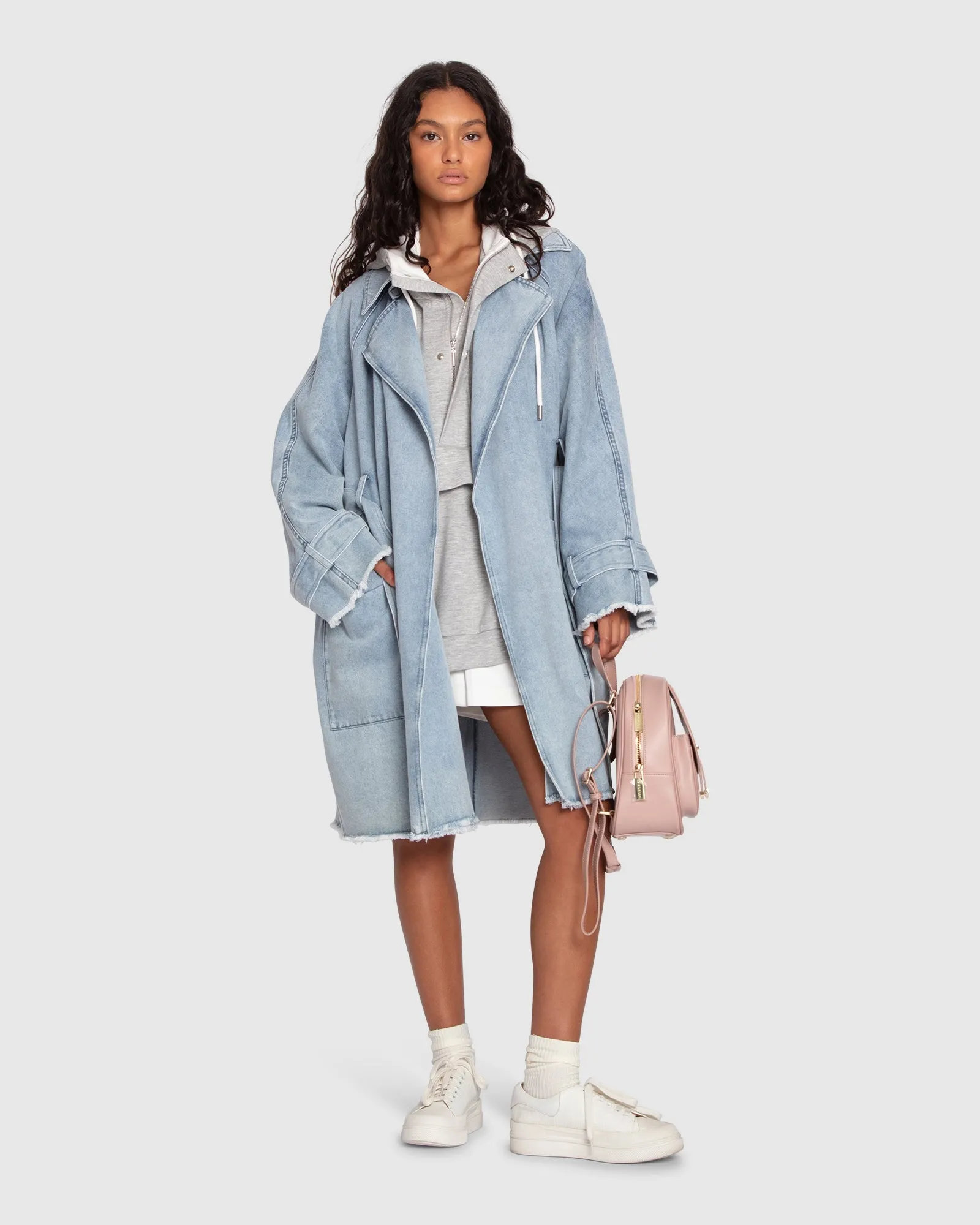 Best Of Me Panelled Hoodie - Grey Marle
