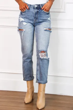 Blaze Distressed Denim: Medium