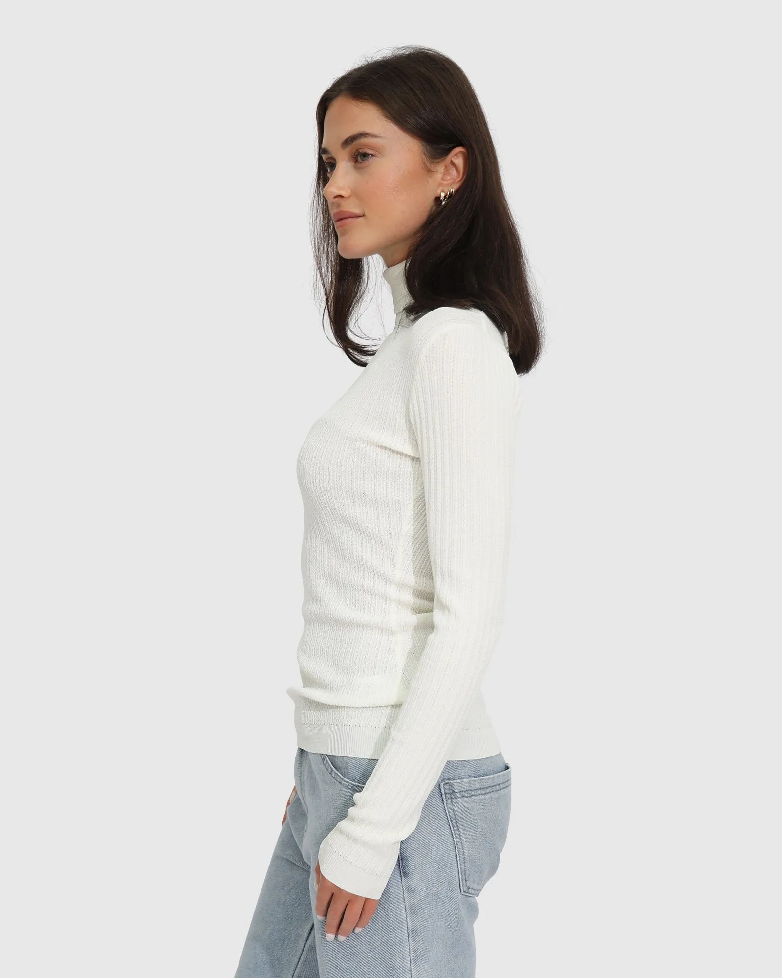 Brooklyn Knitted Turtleneck - Ivory