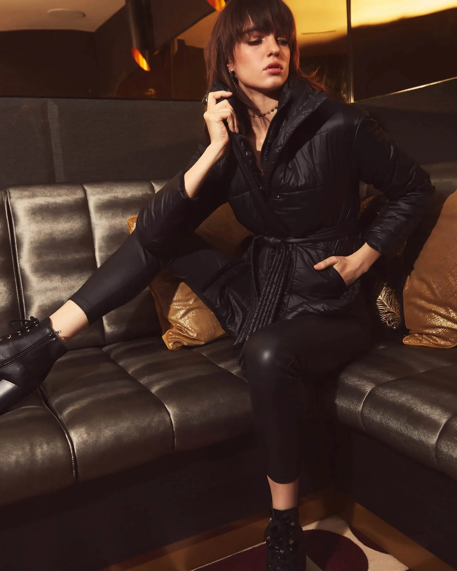City Slicker Coated Legging - Black