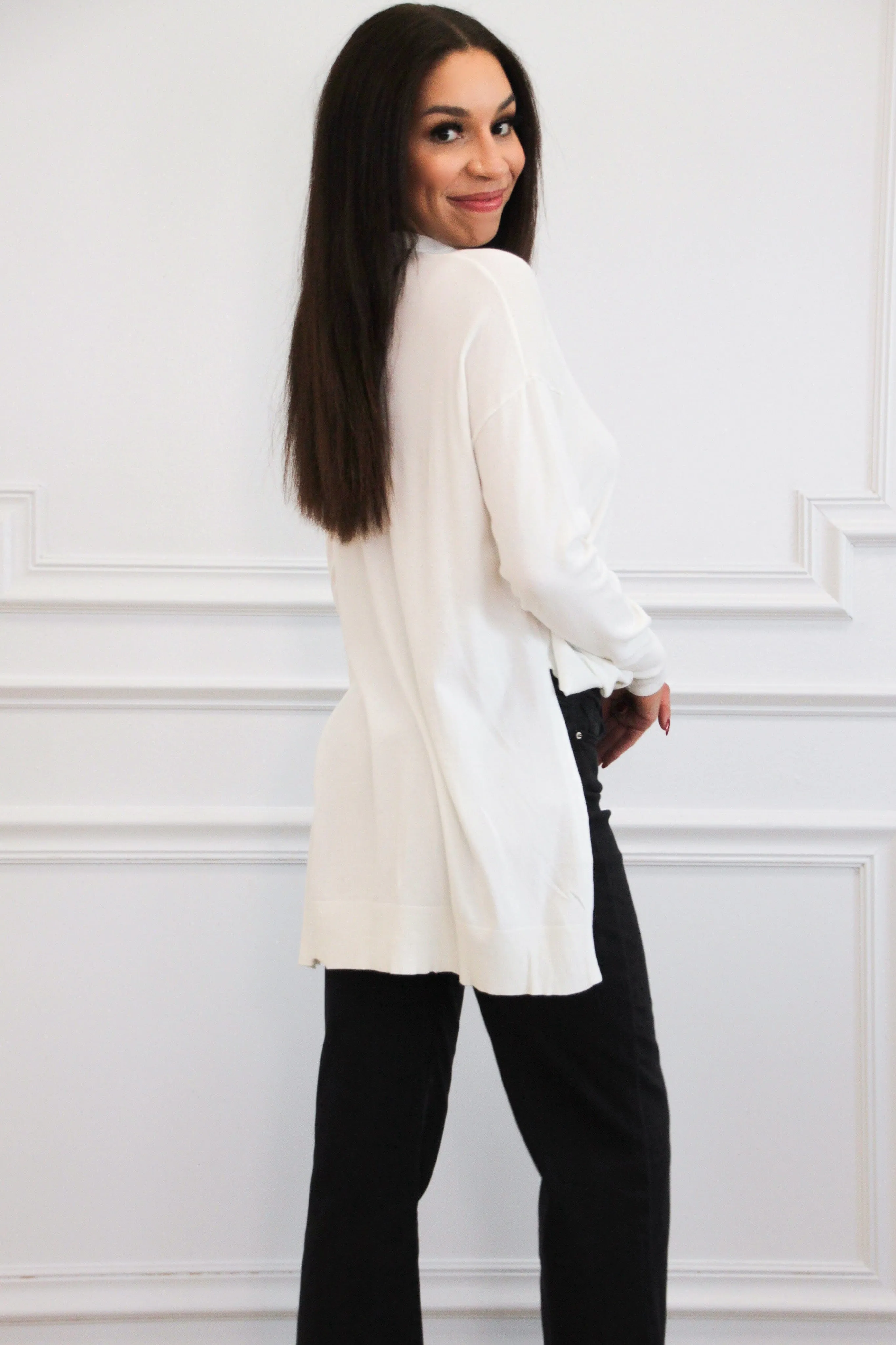 Comfort Crush Oversized Sweater: Ivory
