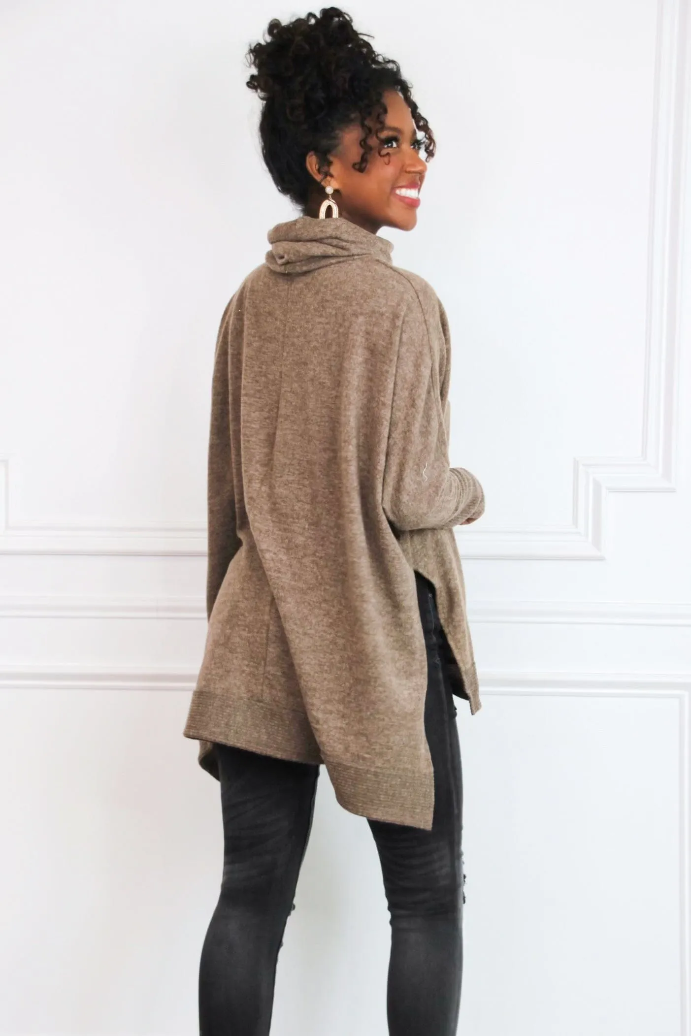 Cozy Chic Oversized Sweater: Coffee