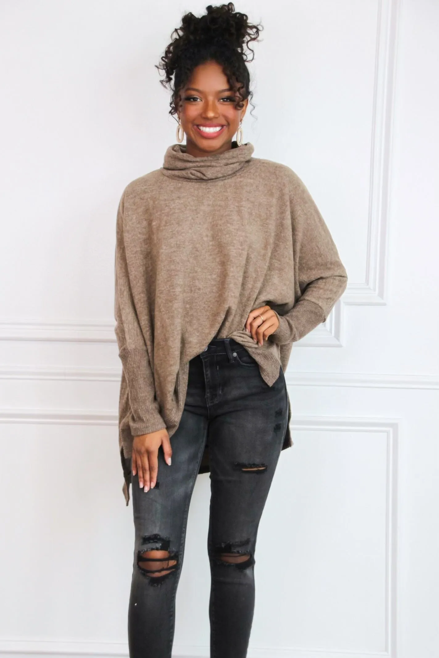 Cozy Chic Oversized Sweater: Coffee