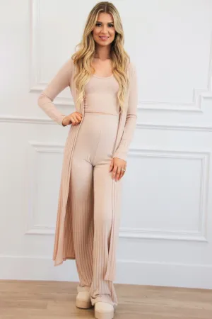 Cozy On Up Lounge 3 Piece Set: Taupe