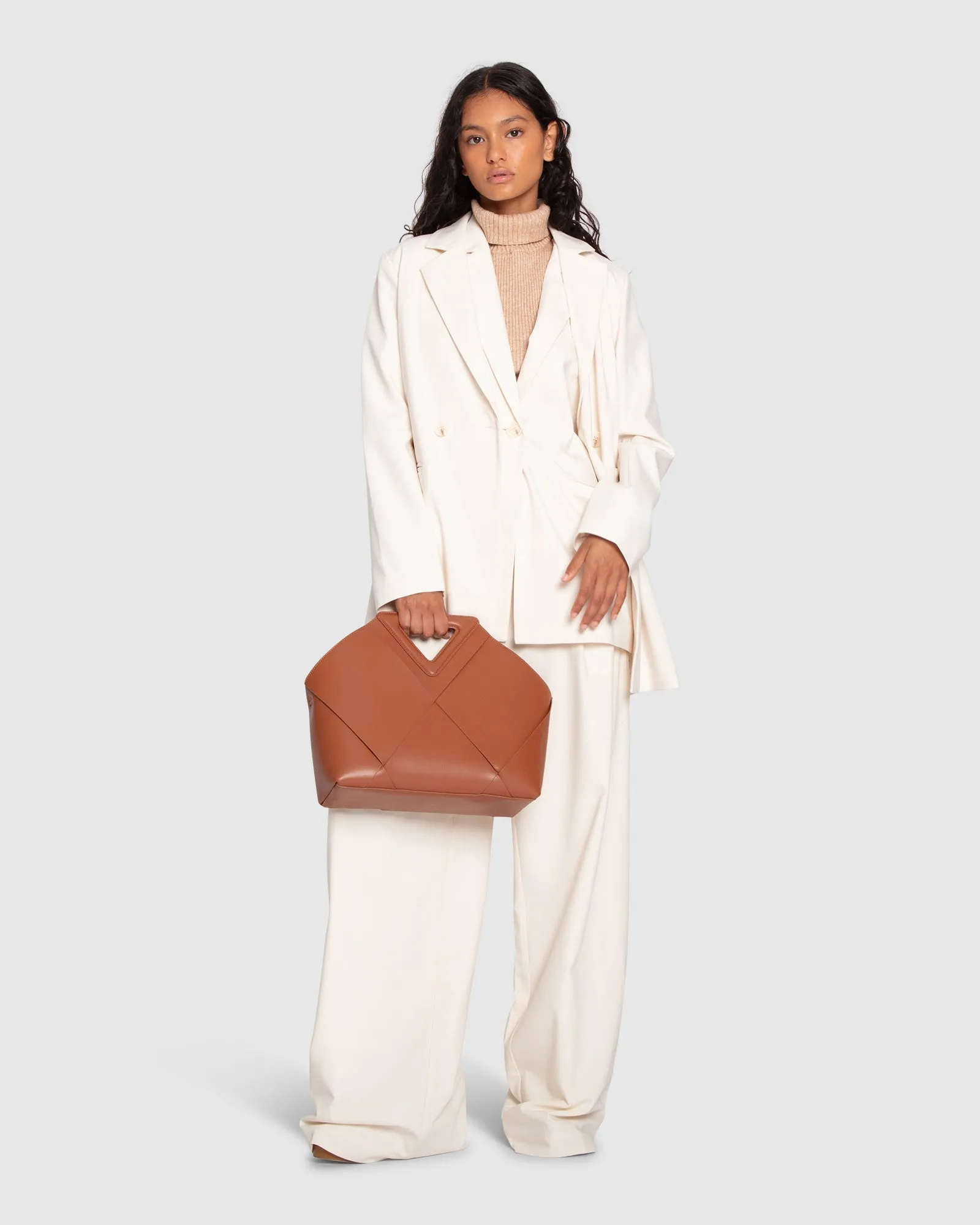 Equation Sleeveless Turtle Neck Knit - Camel