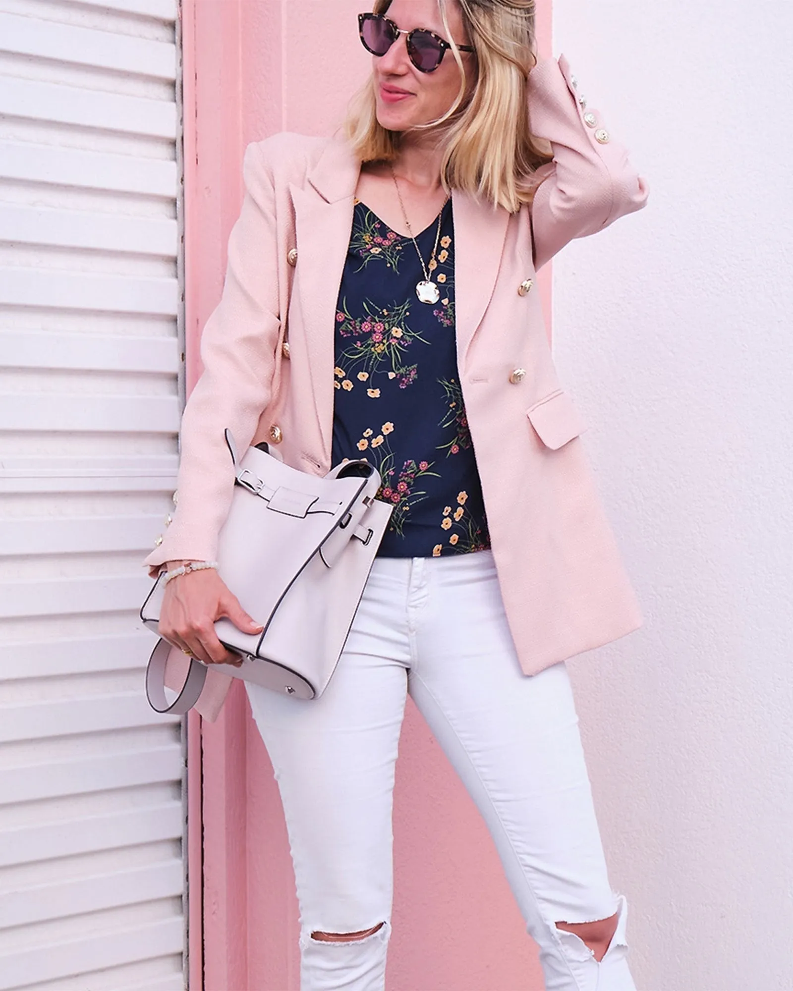 Feel For You V-Neck Top - Navy