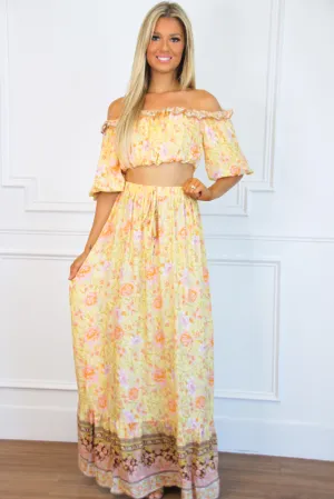 Feels Like Summer Two Piece Set: Yellow Multi