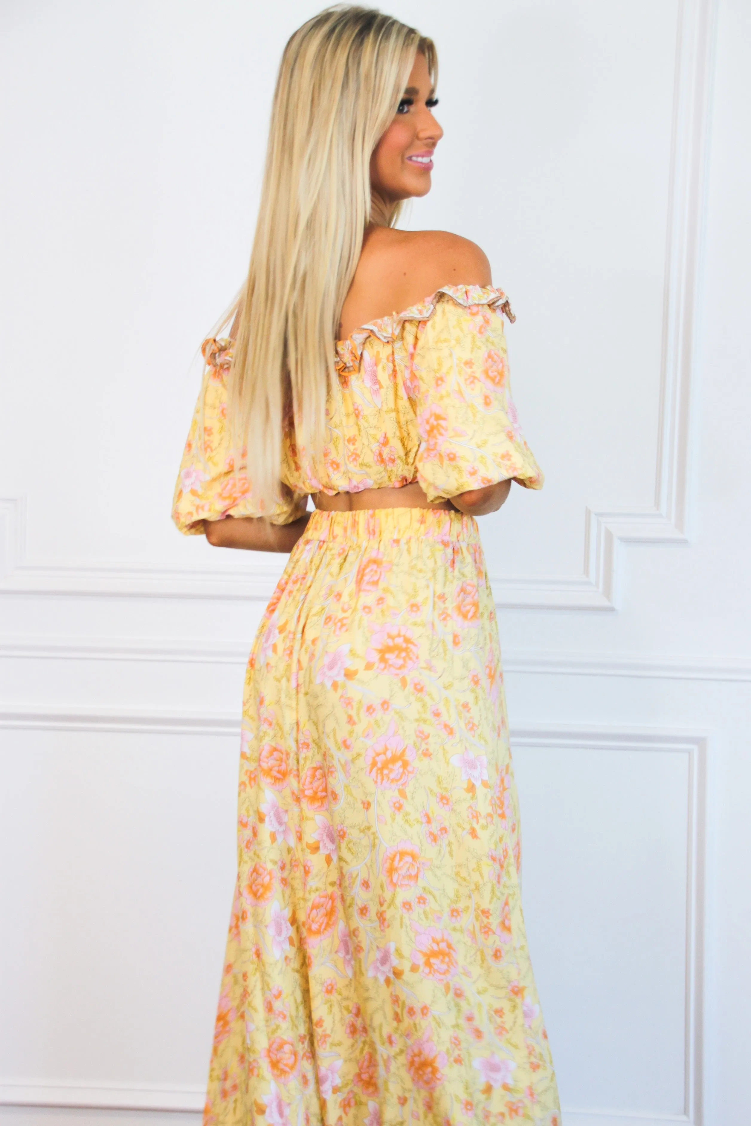 Feels Like Summer Two Piece Set: Yellow Multi
