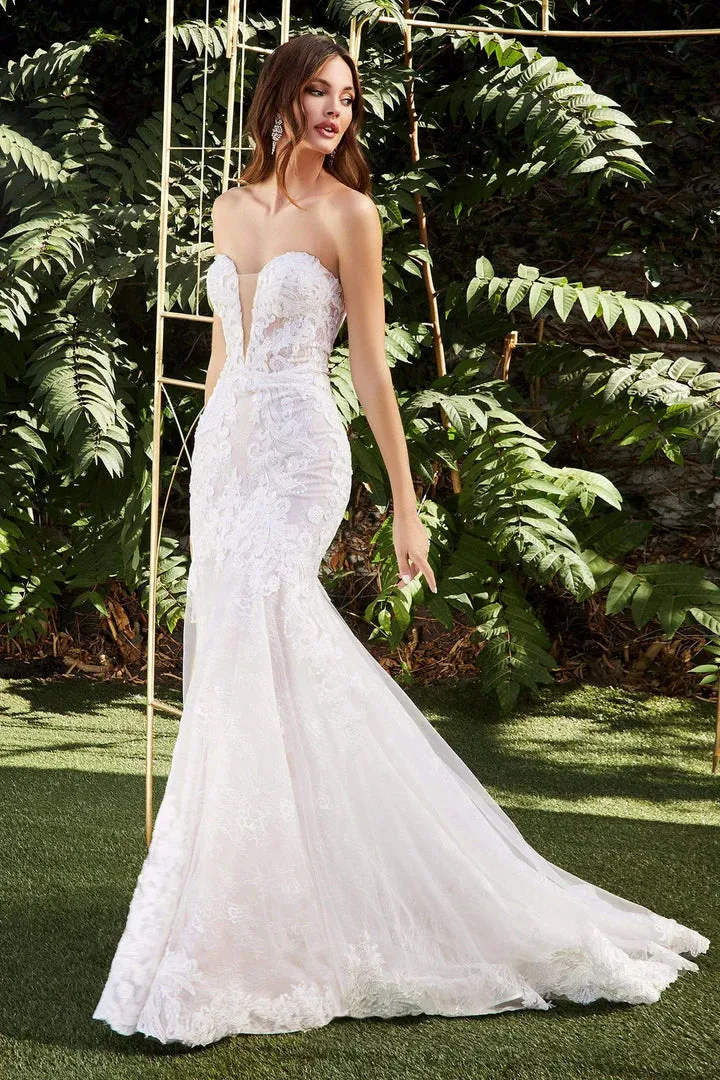 Forever In Love Lace Wedding Dress: White/Nude