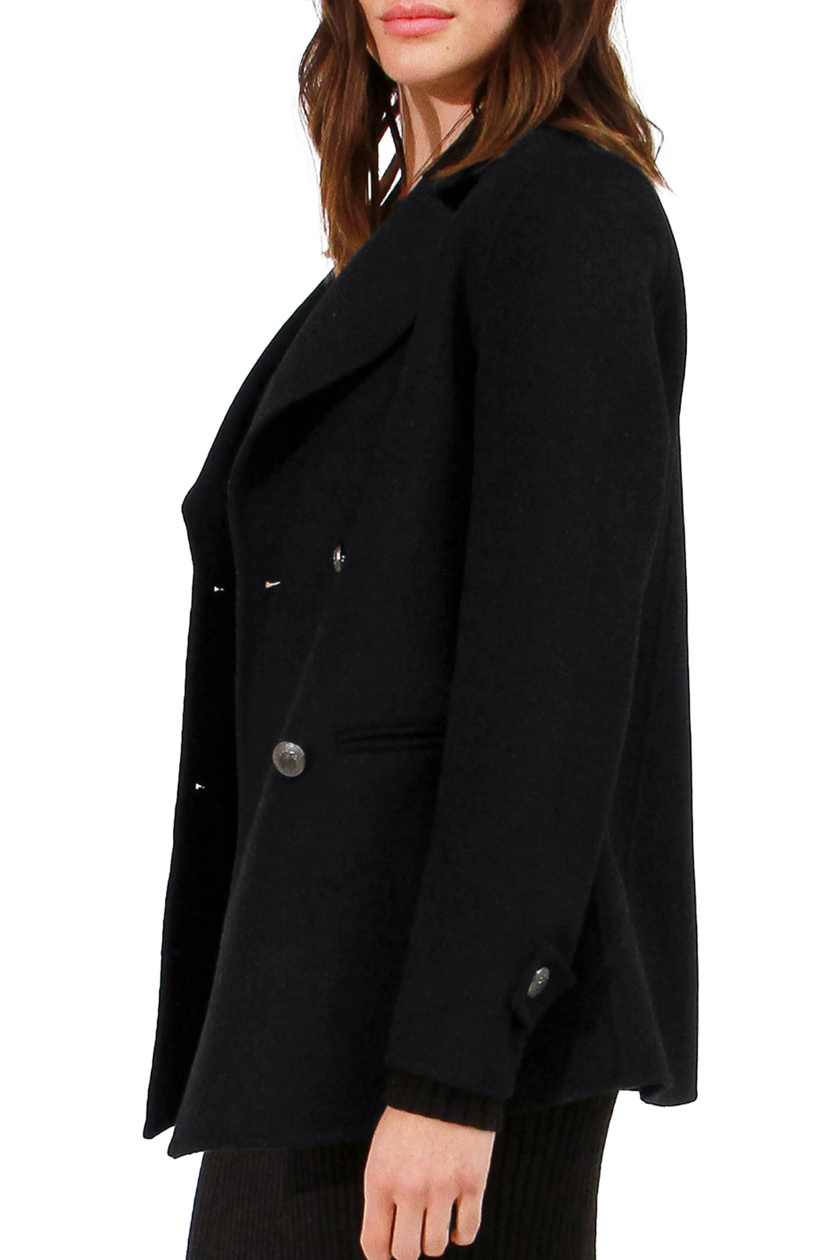 Forget You Military Peacoat - Black