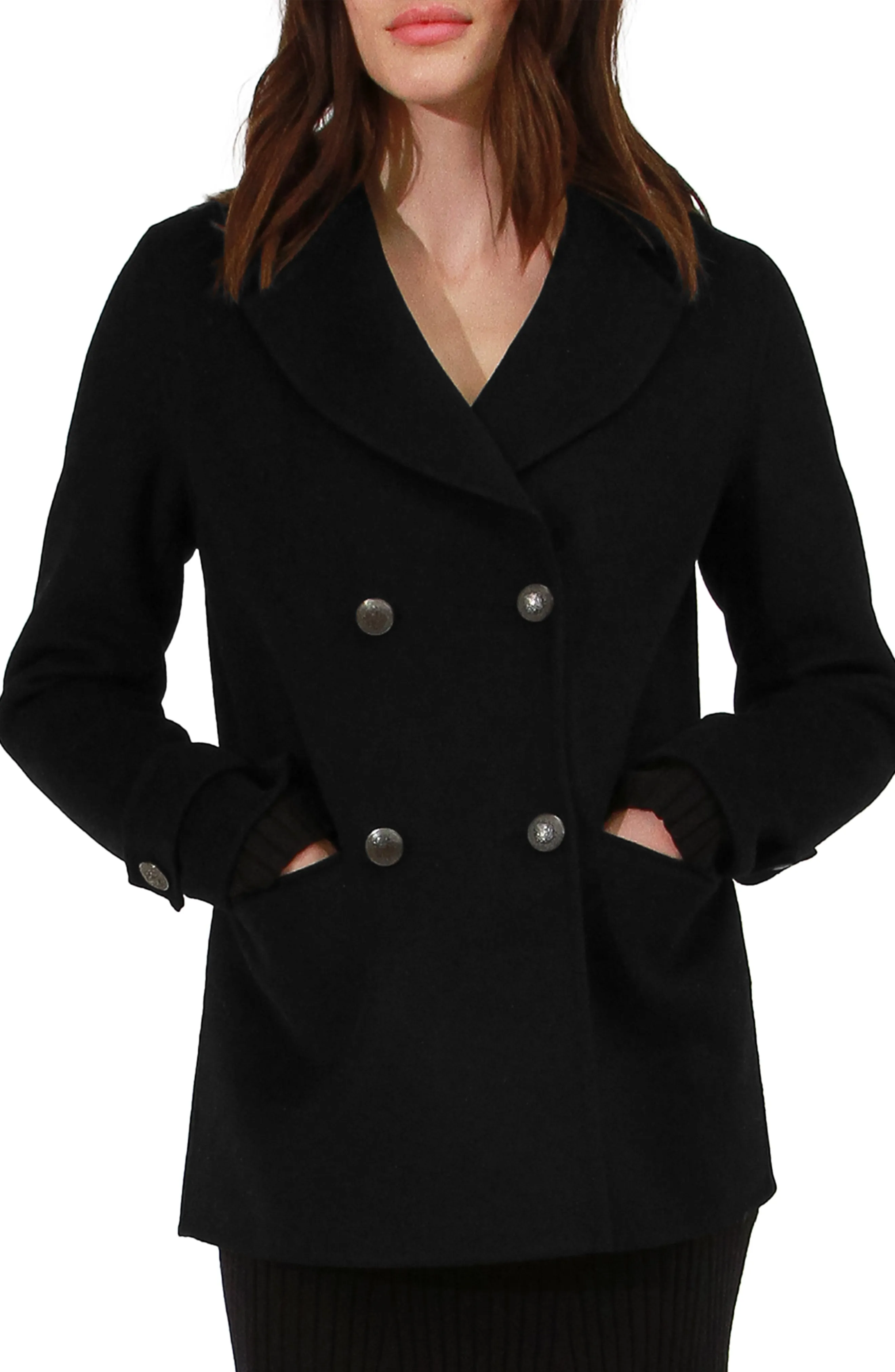 Forget You Military Peacoat - Black