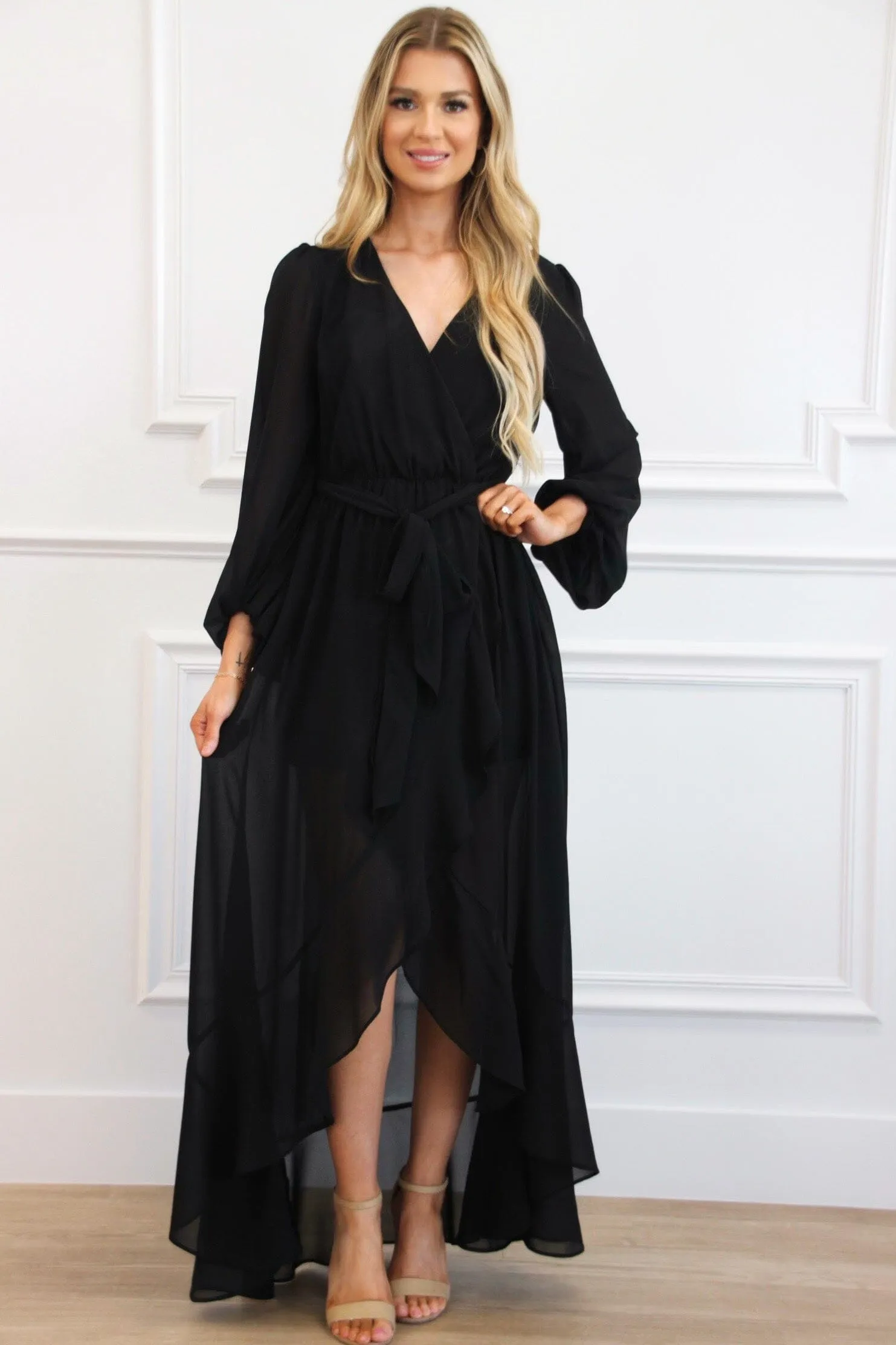 Found Your Love Maxi Dress: Black