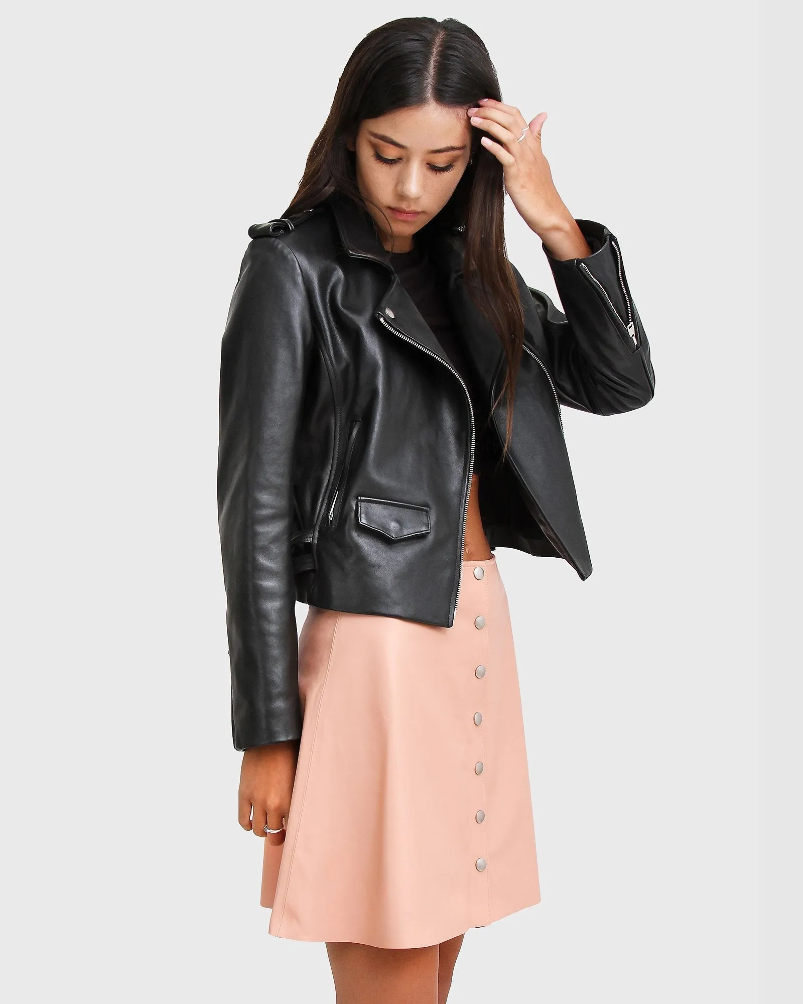 Just Friends Leather Jacket - Black