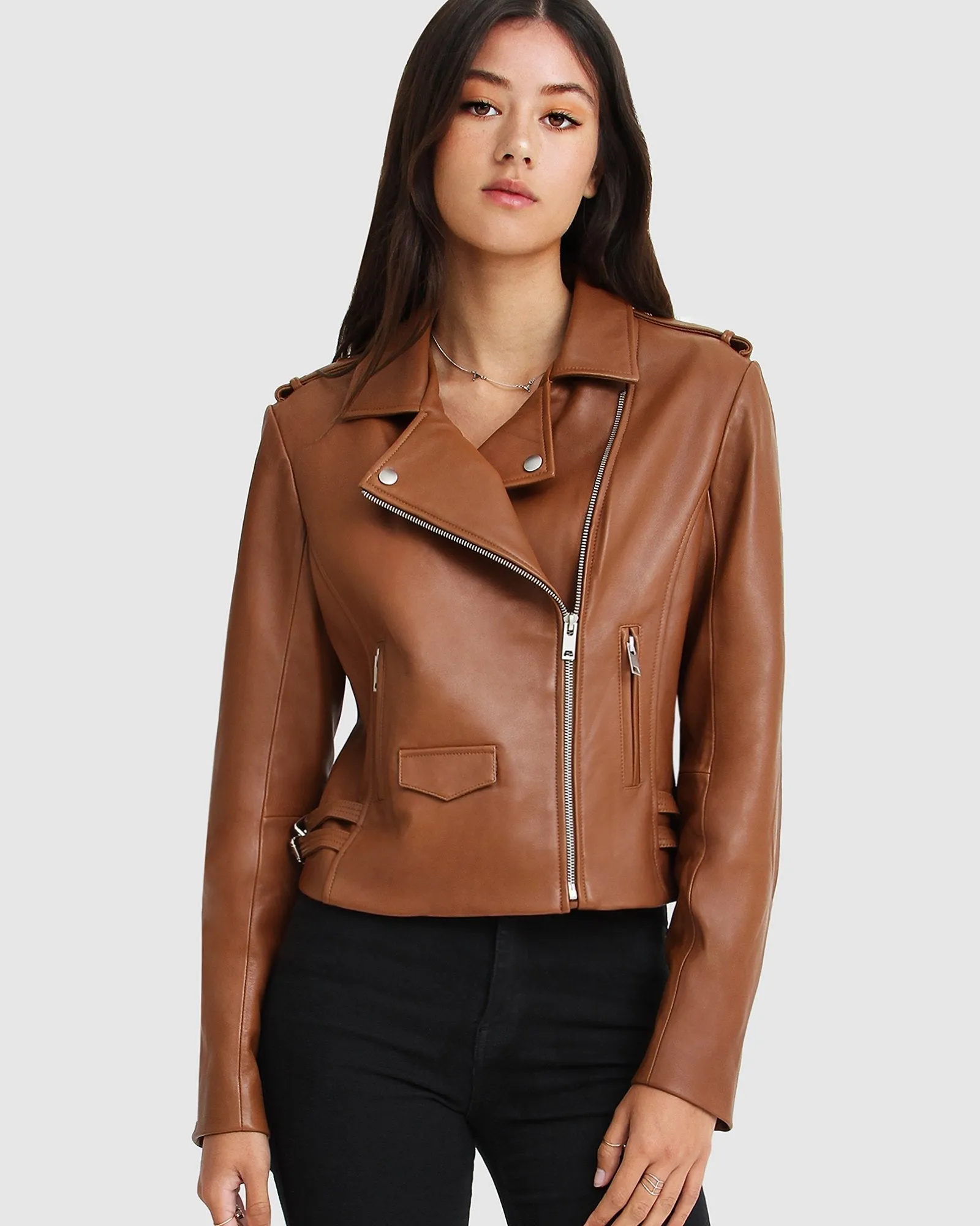 Just Friends Leather Jacket - Brown