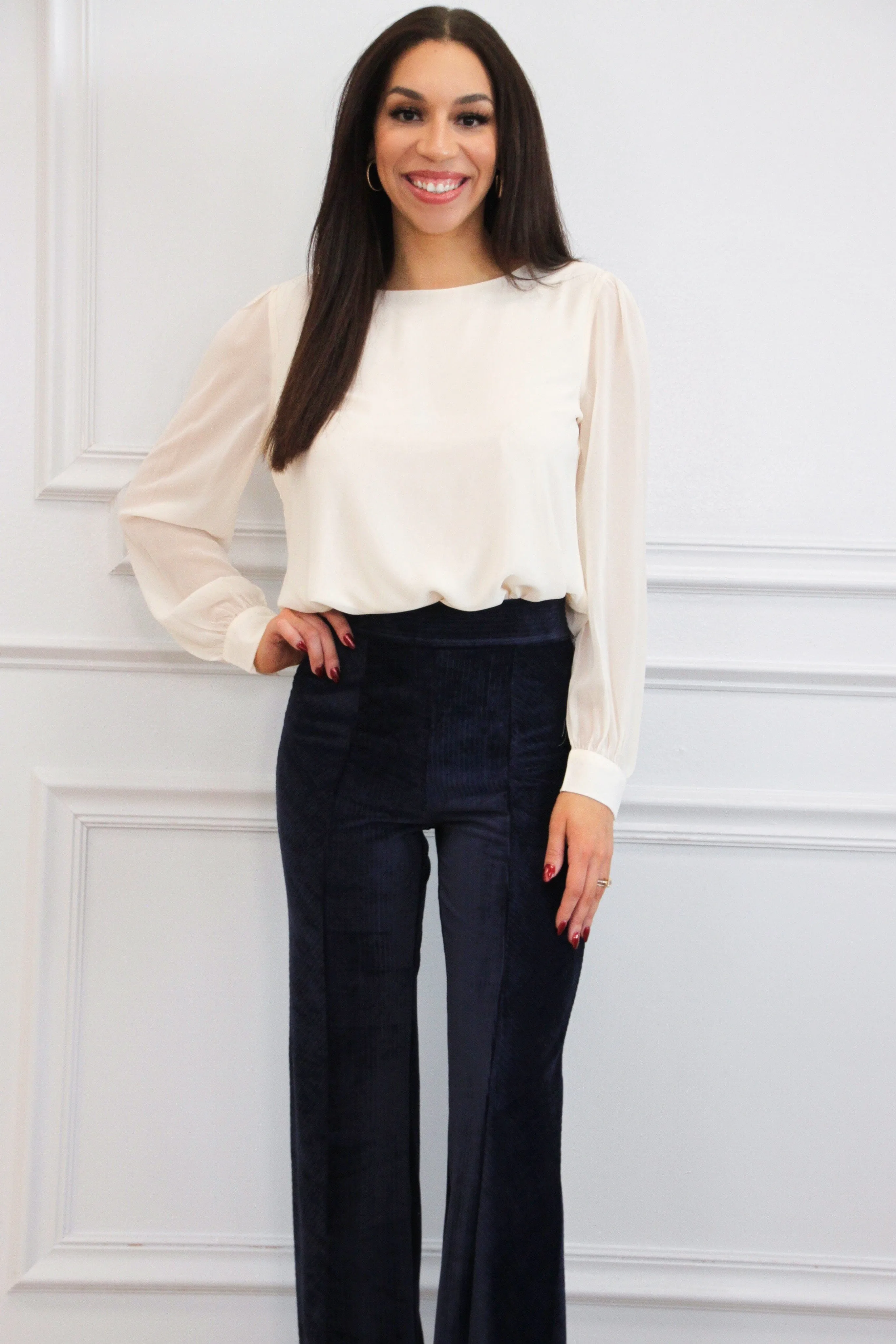 Keepsake Chiffon Top: Cream