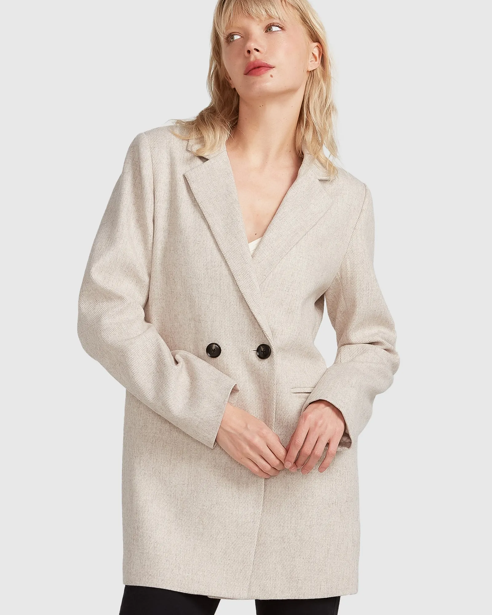 Kensington Oversized Coat - Natural