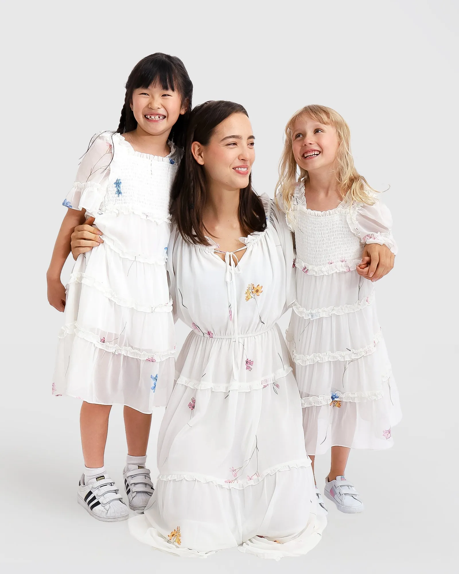 La Fille Tiered Dress - White