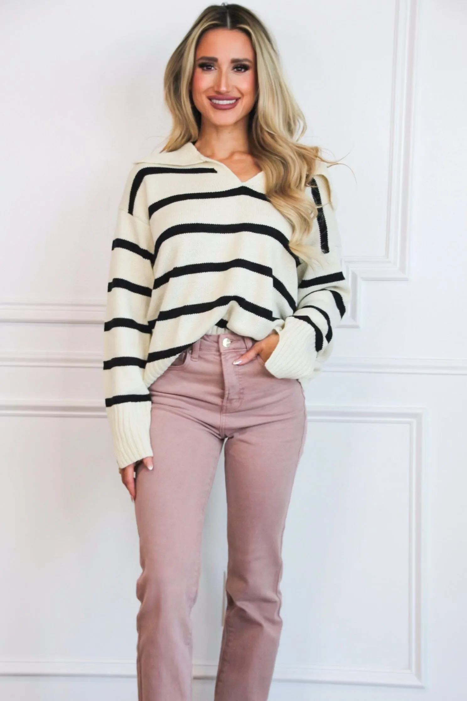 Lainey High Waisted Tummy Control Straight Denim: Mauve