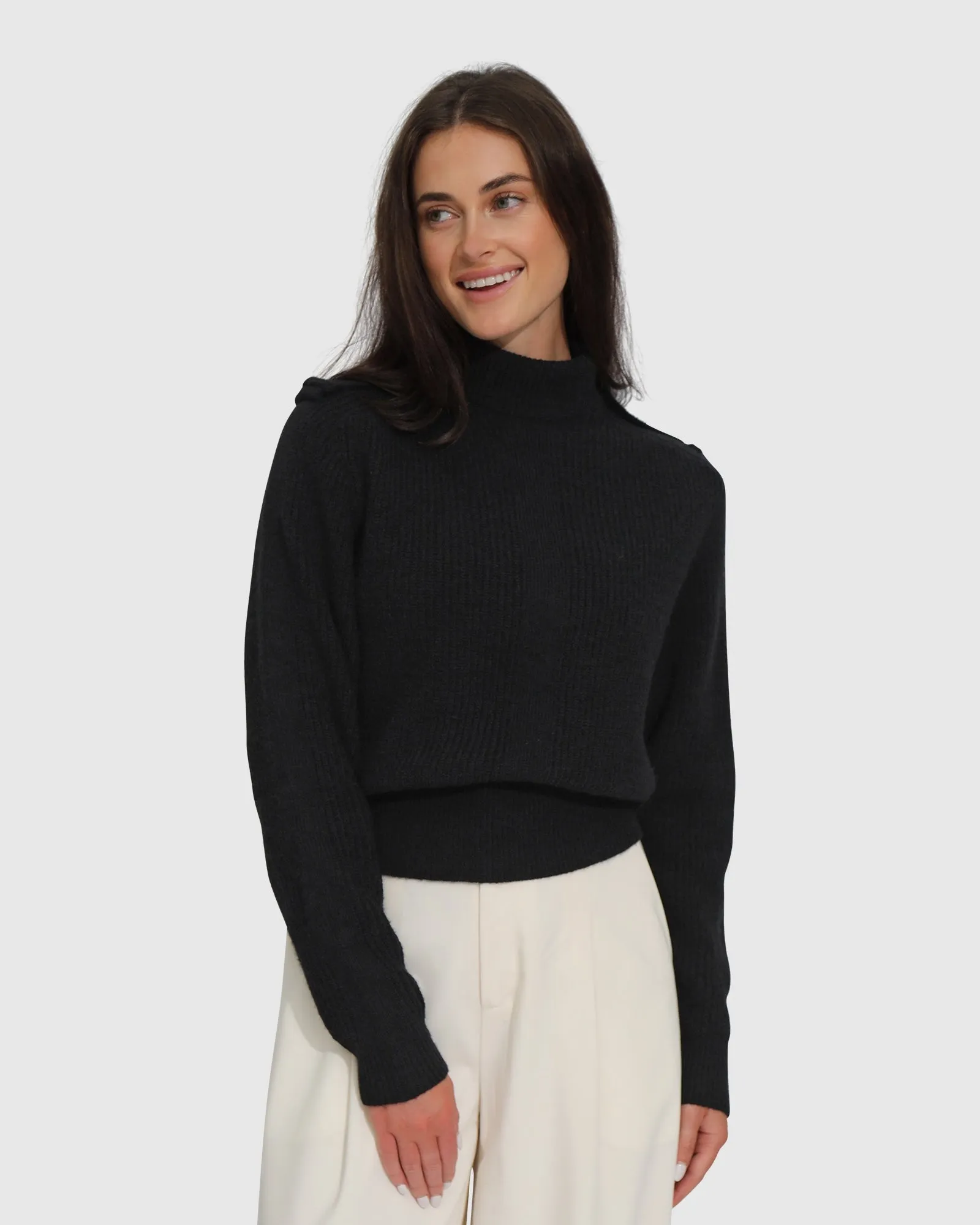 Lost & Found Knitted Sweater - Black
