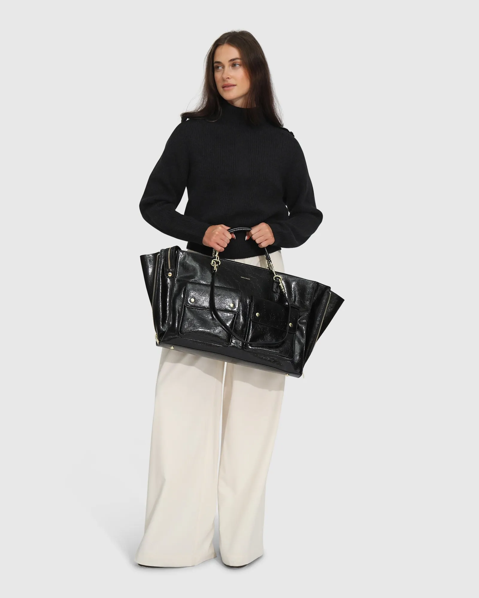 Lost & Found Knitted Sweater - Black
