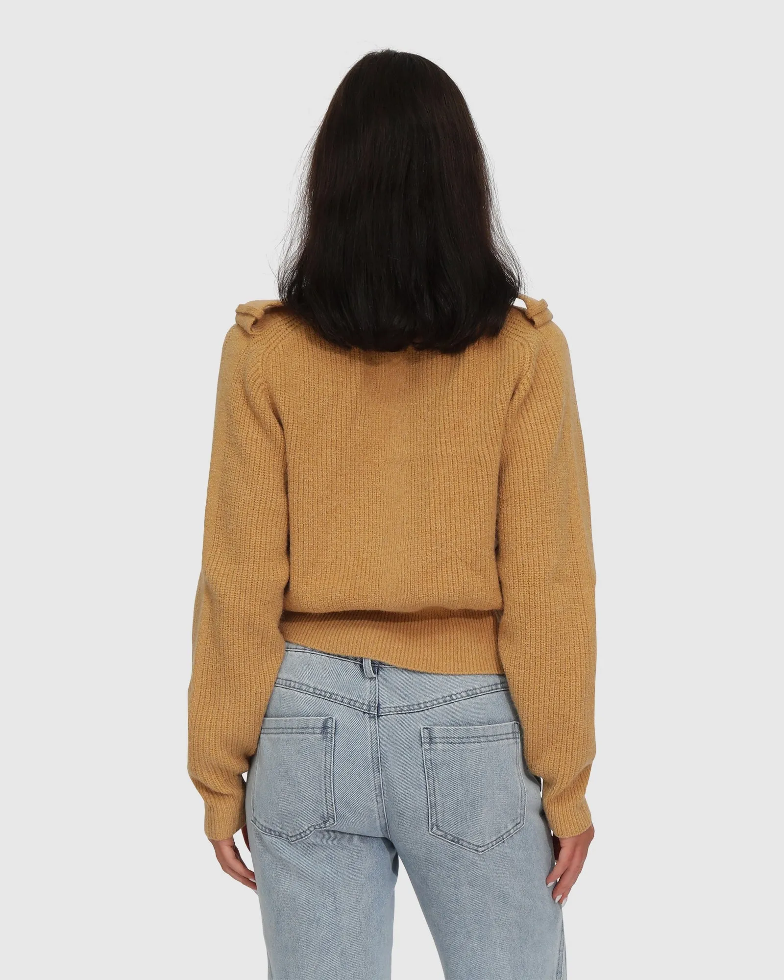 Lost & Found Knitted Sweater - Camel