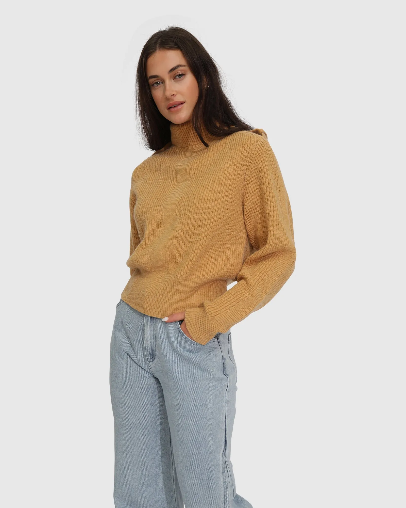 Lost & Found Knitted Sweater - Camel