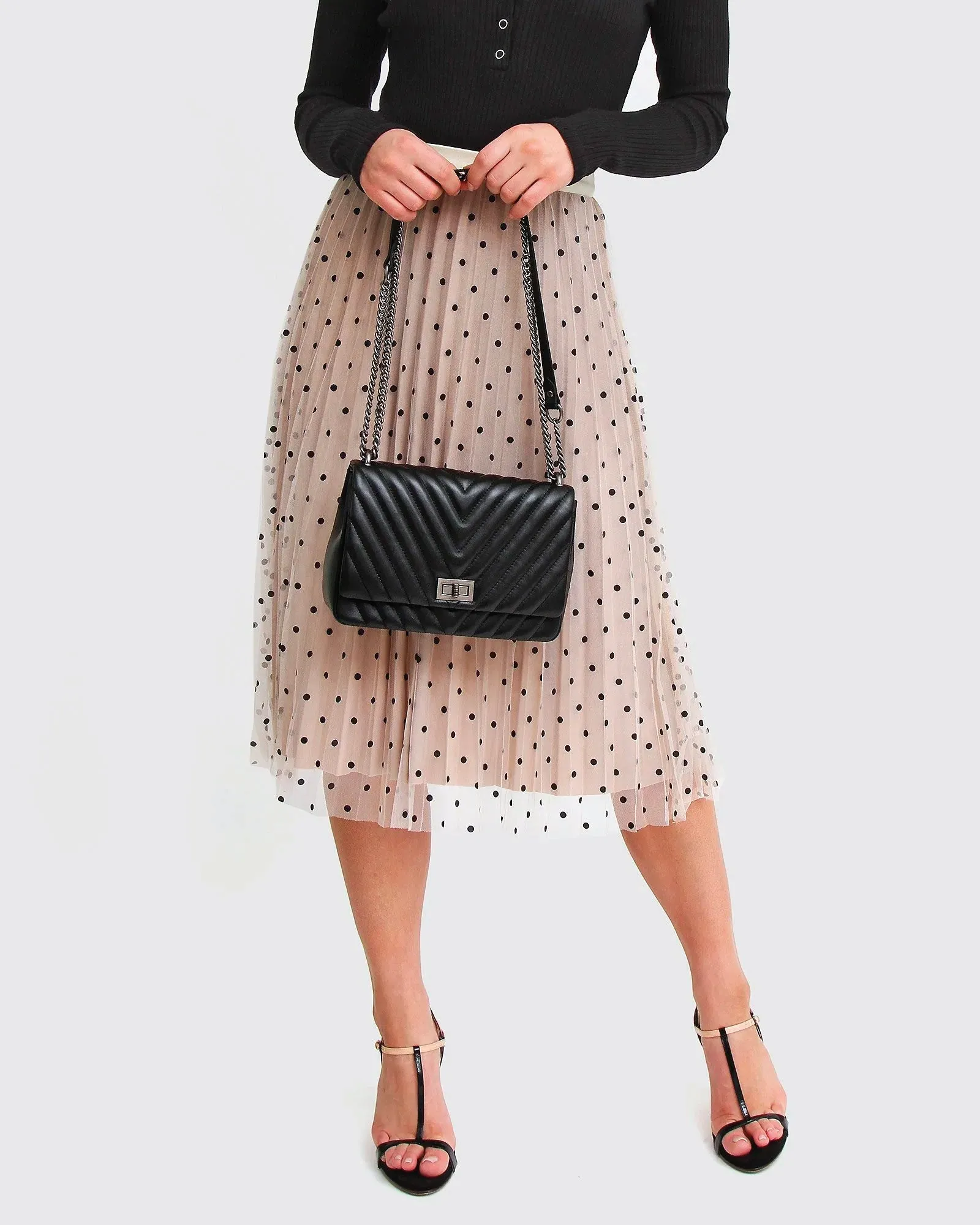Mixed Feeling Reversible Skirt - Beige