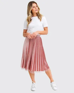 Mixed Feeling Reversible Skirt - Pink