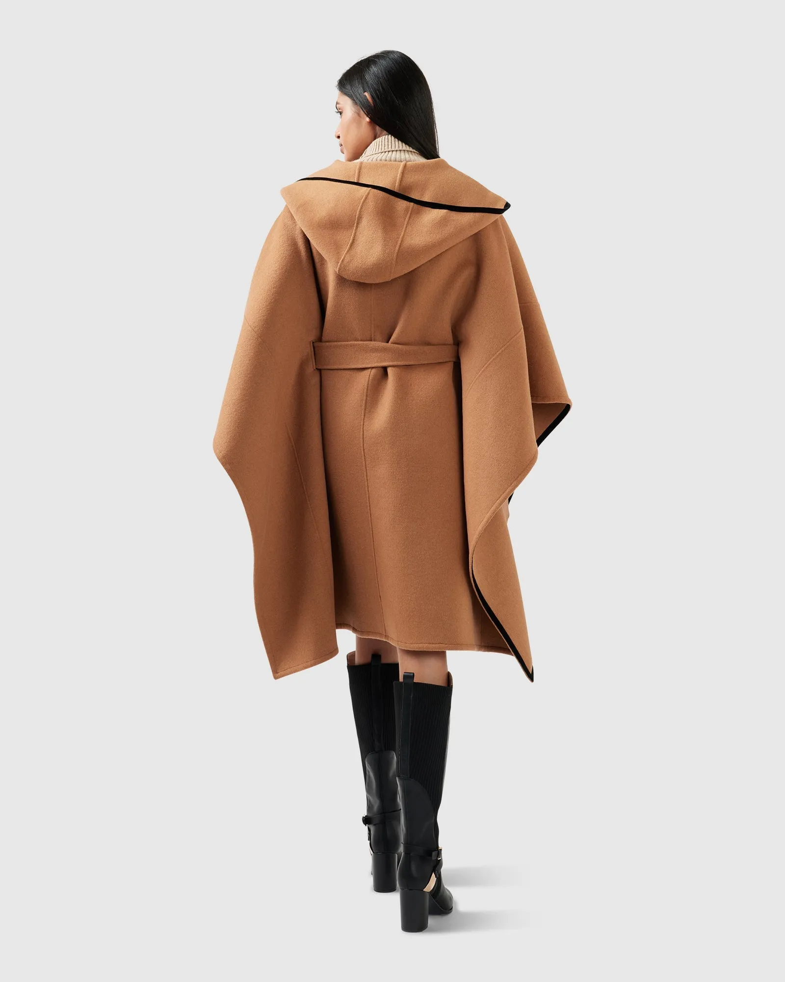 Need You Now Hooded Cape - Camel