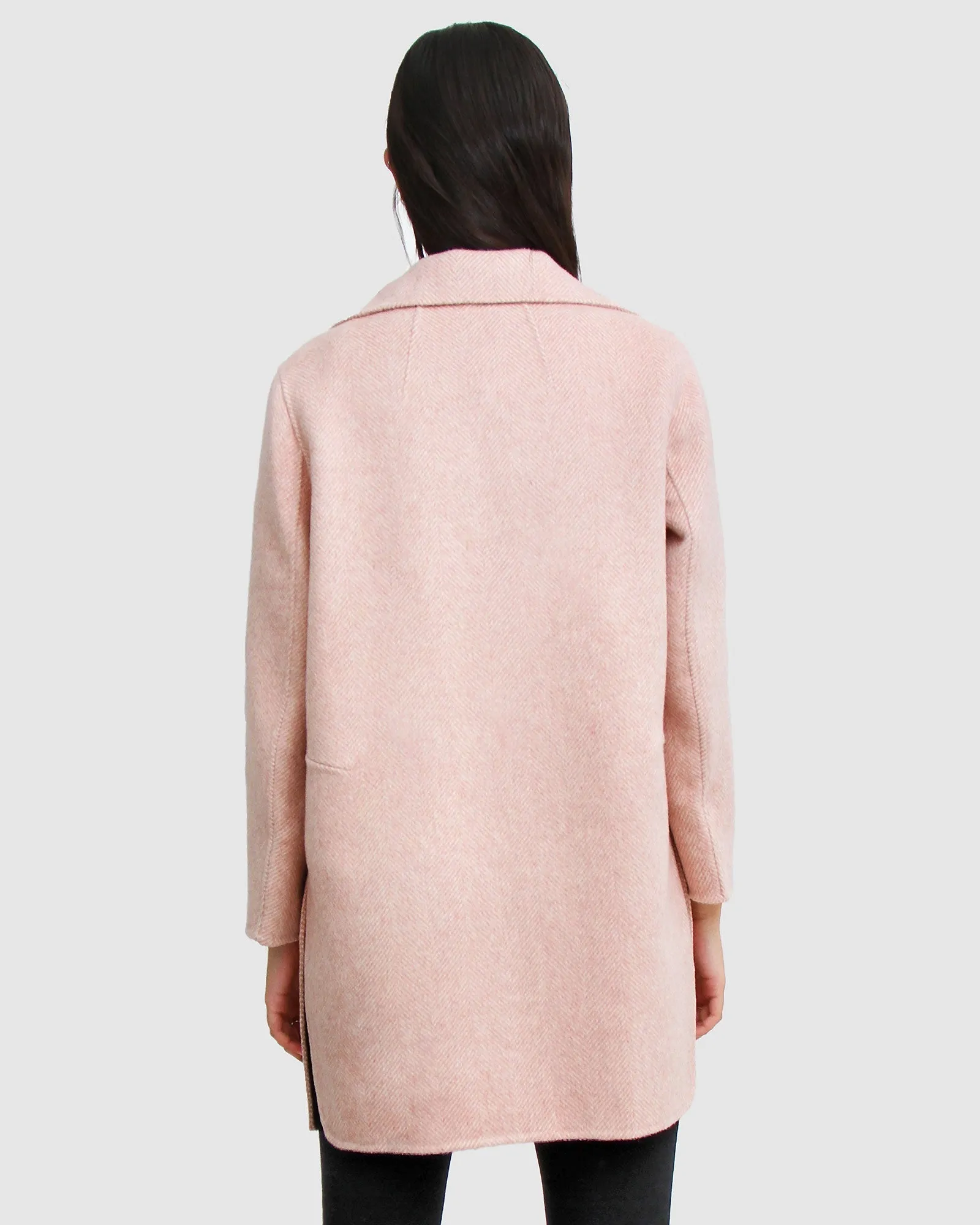 NEW FIT Ex-Boyfriend Wool Blend Oversized Jacket - Blush