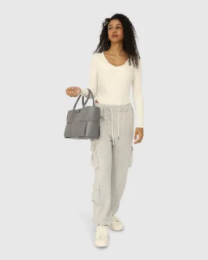 Perfect Match Cargo Trackpants - Grey Marle