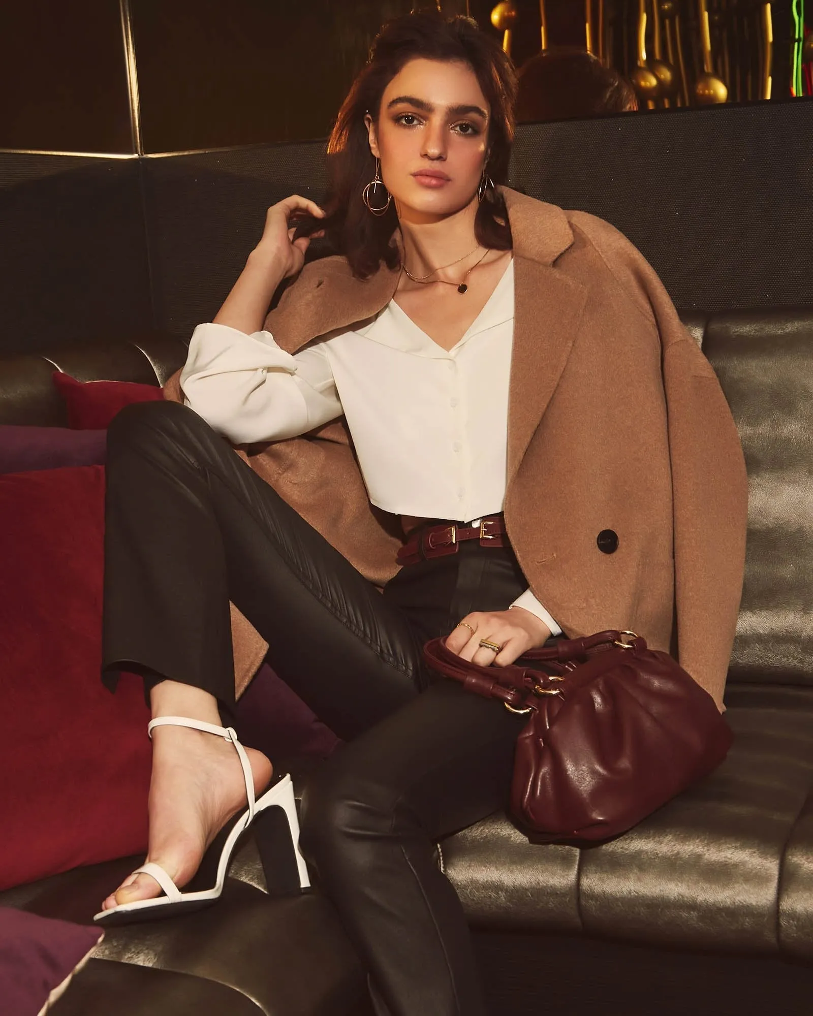 Publisher Double-Breasted Wool Blend Coat - Oat