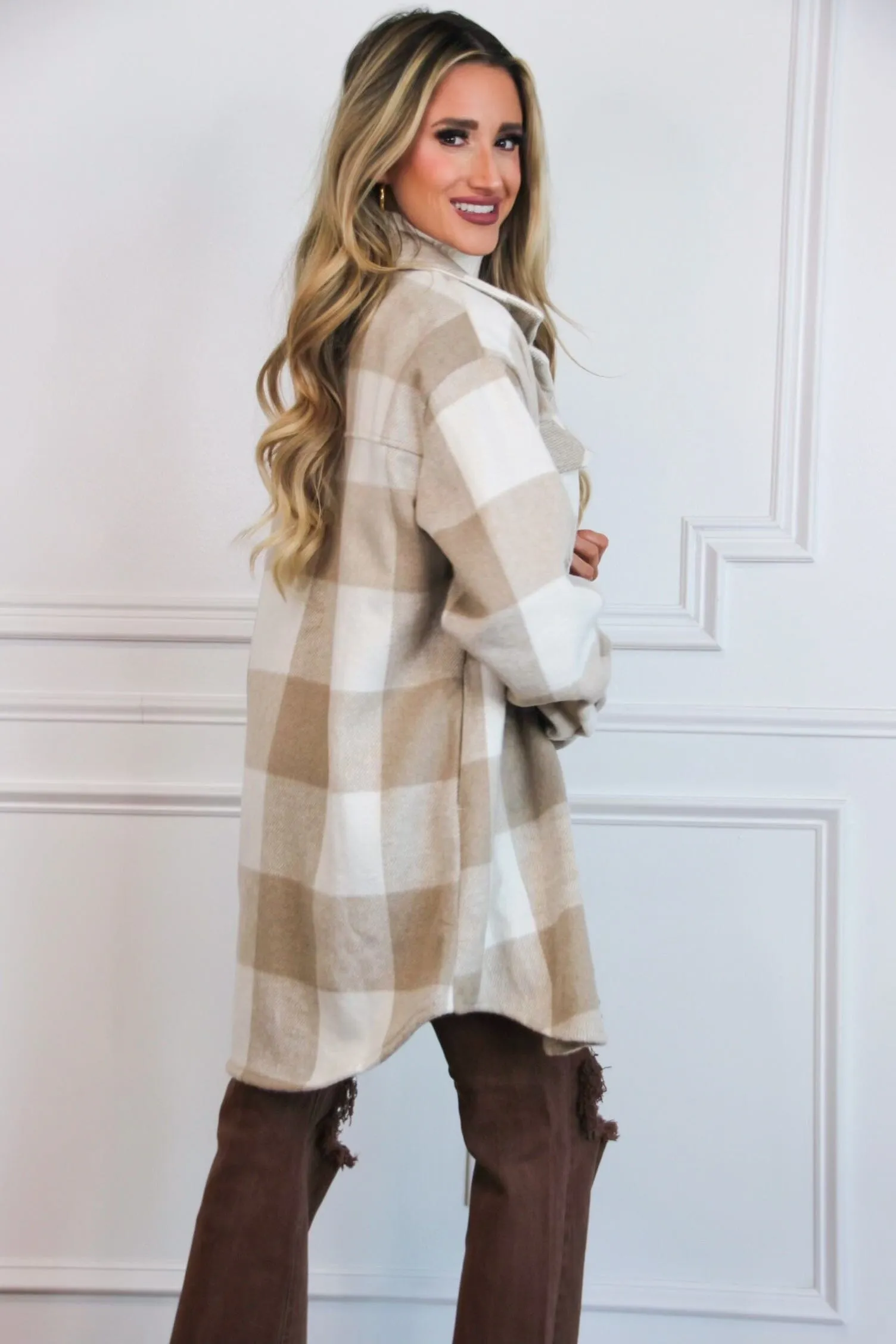 Riva Distressed High Rise Straight Denim: Brown Espresso