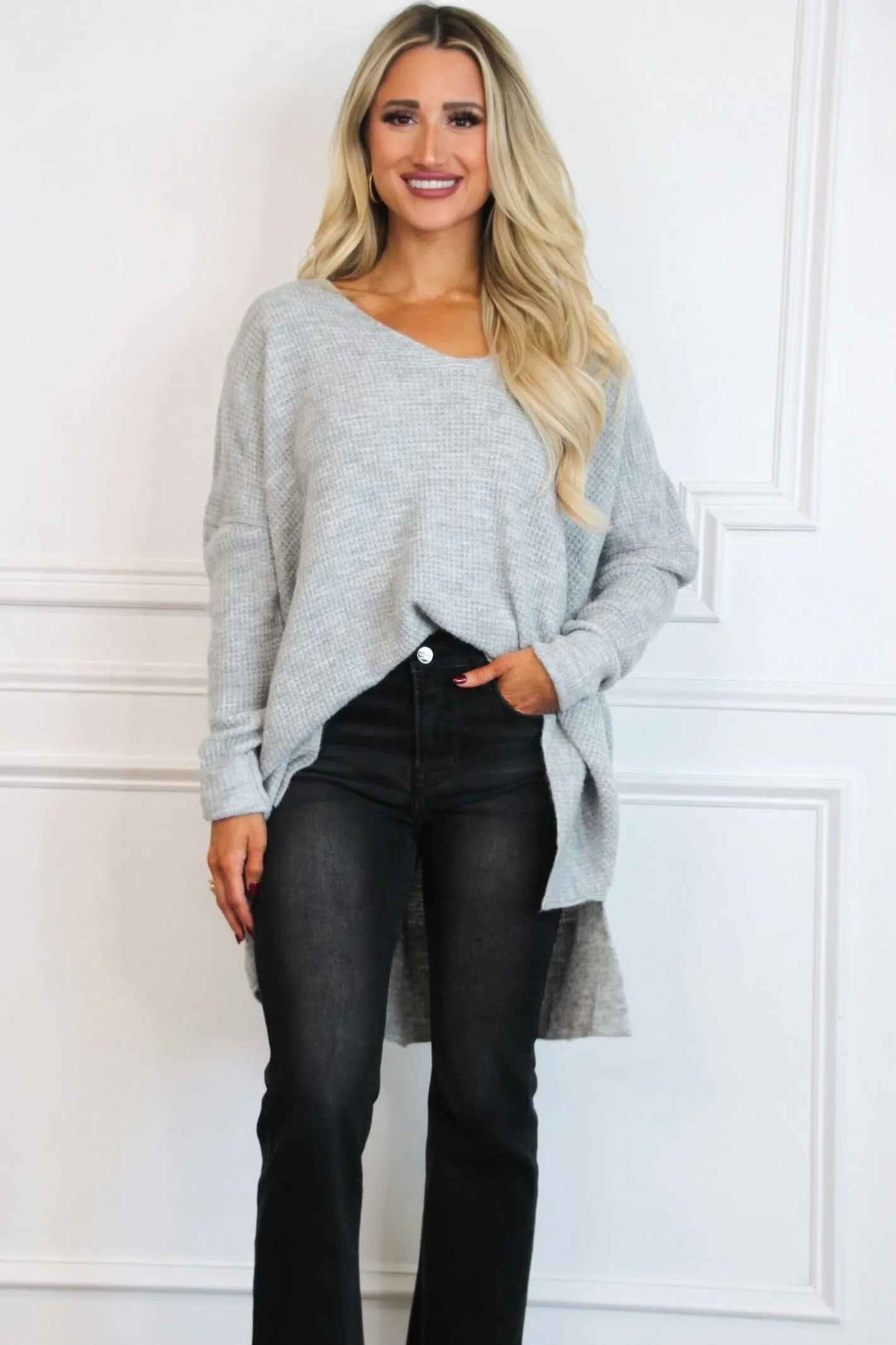 Simon High Rise Distressed Hem Denim: Black