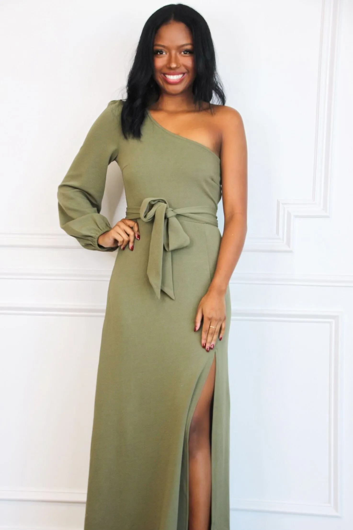 Spin You Around Maxi Dress: Olive