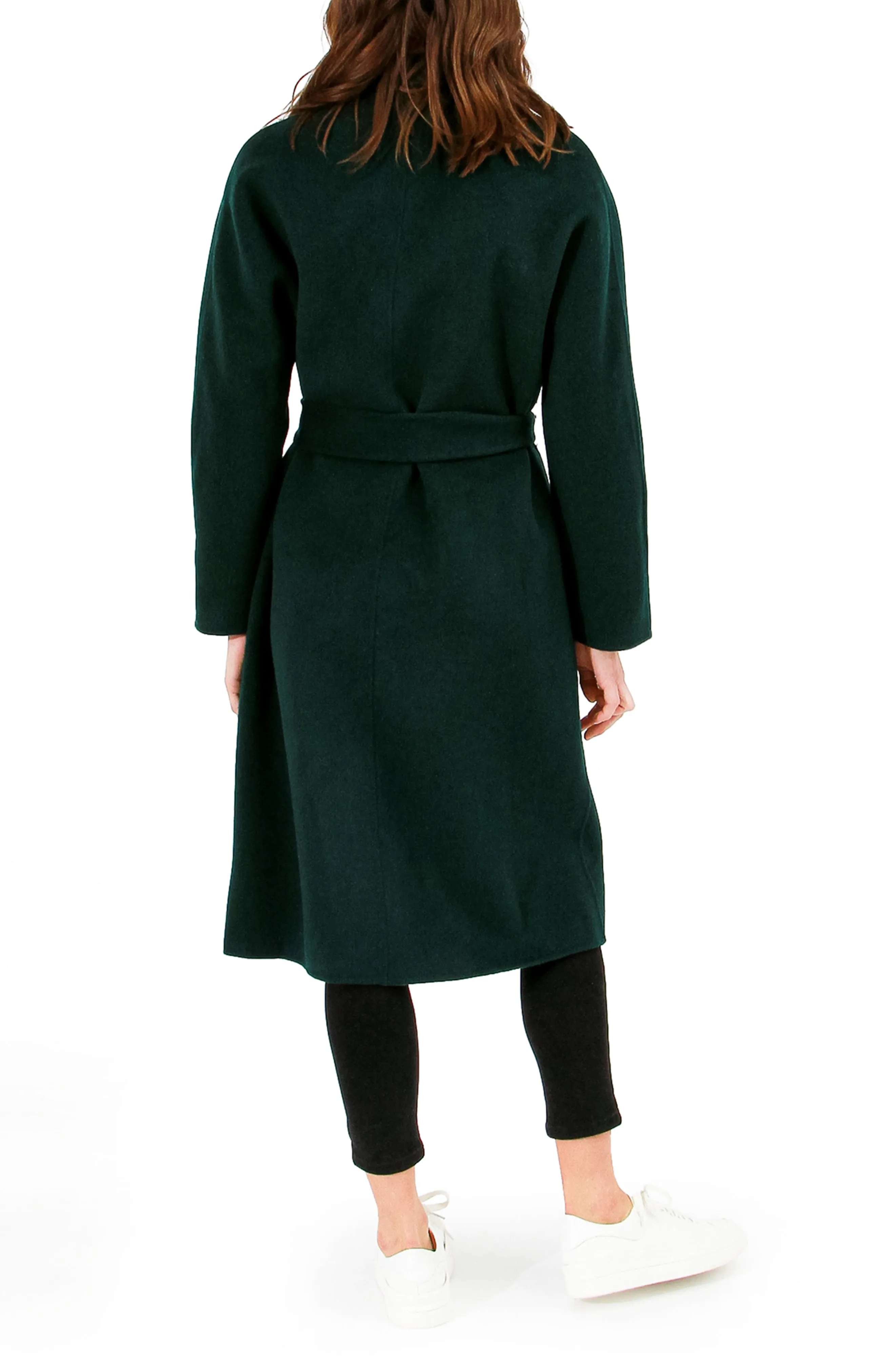 Standing Still Belted Coat - Dark Green