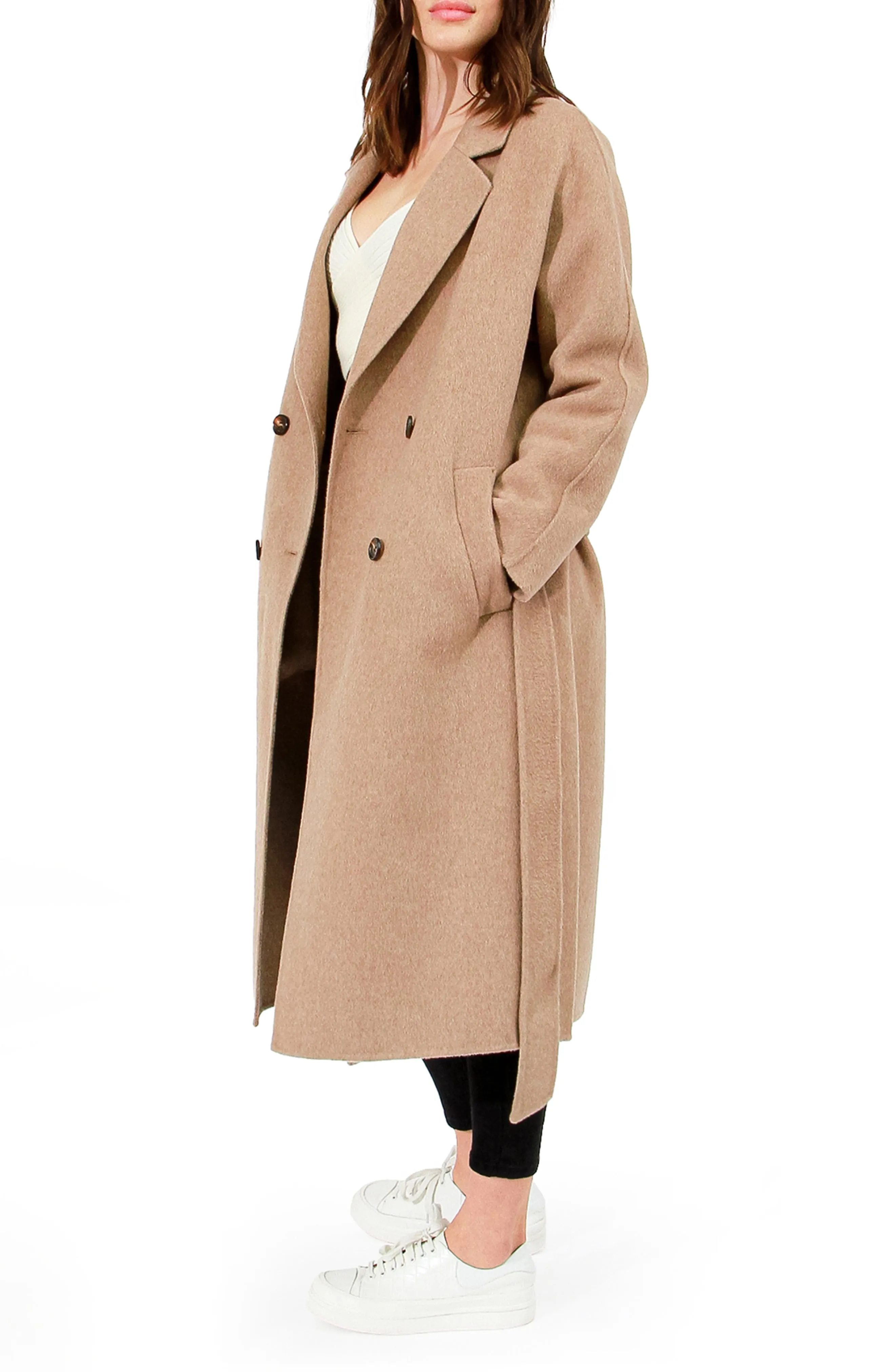 Standing Still Belted Coat - Oat