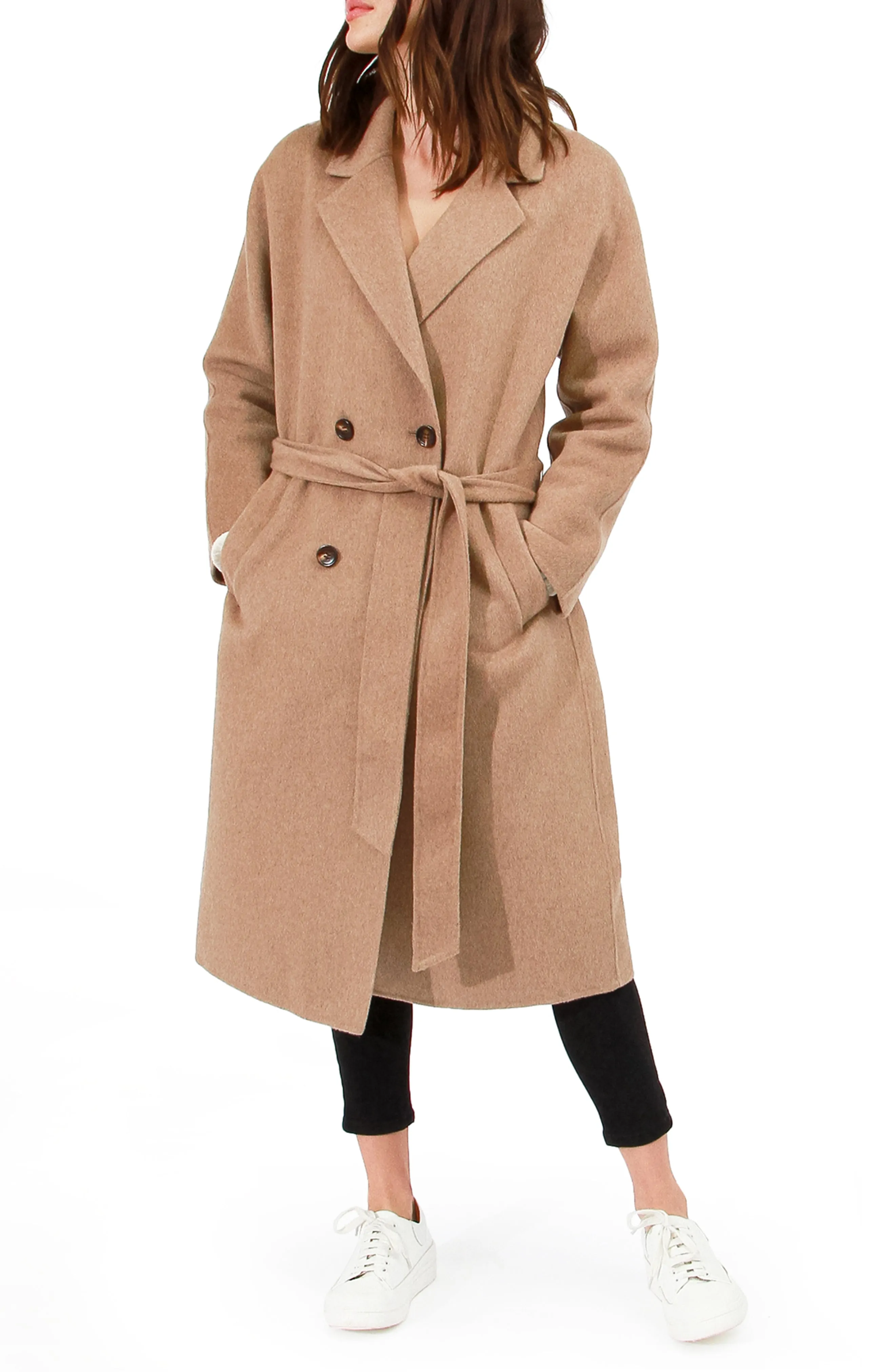 Standing Still Belted Coat - Oat