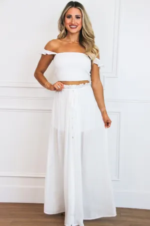 Summer Coasting Two Piece Set: White