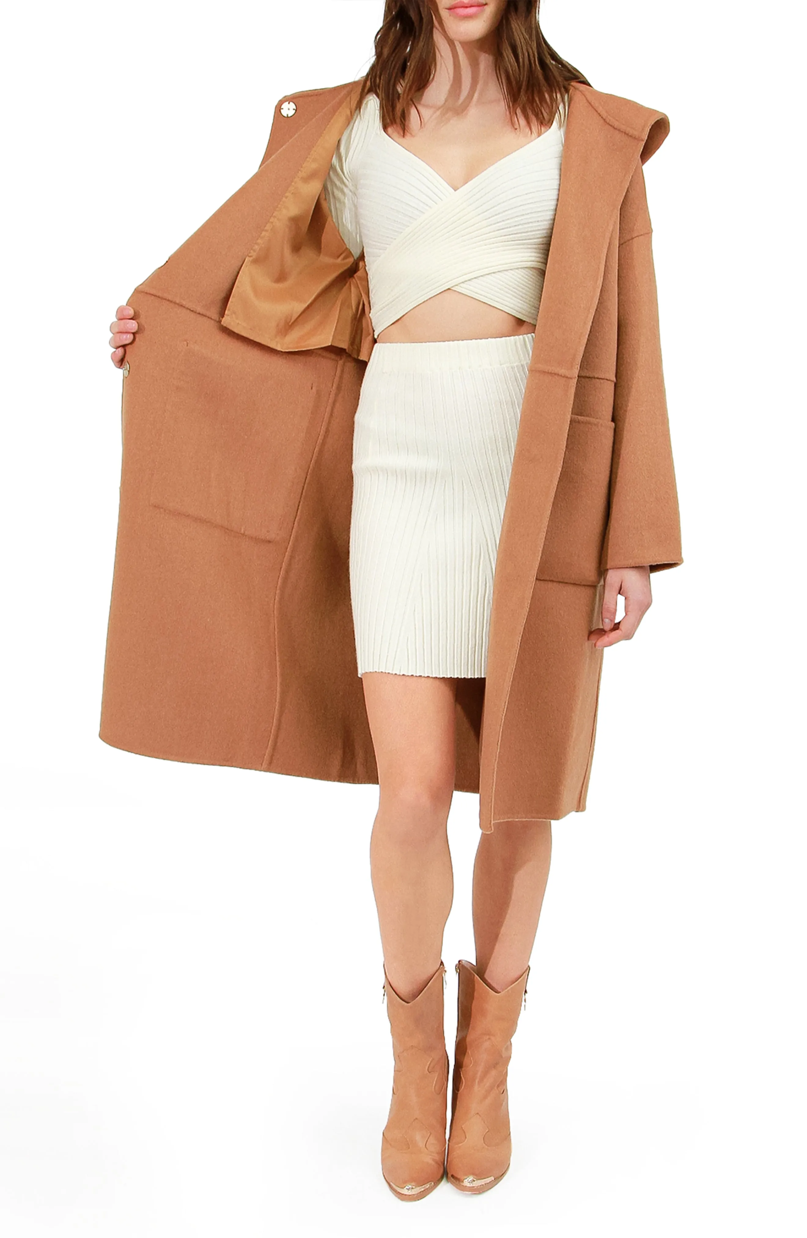 Sunday Morning Hooded Coat - Camel
