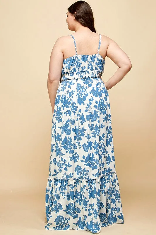 Sunkissed Summer Cutout Floral Maxi Dress