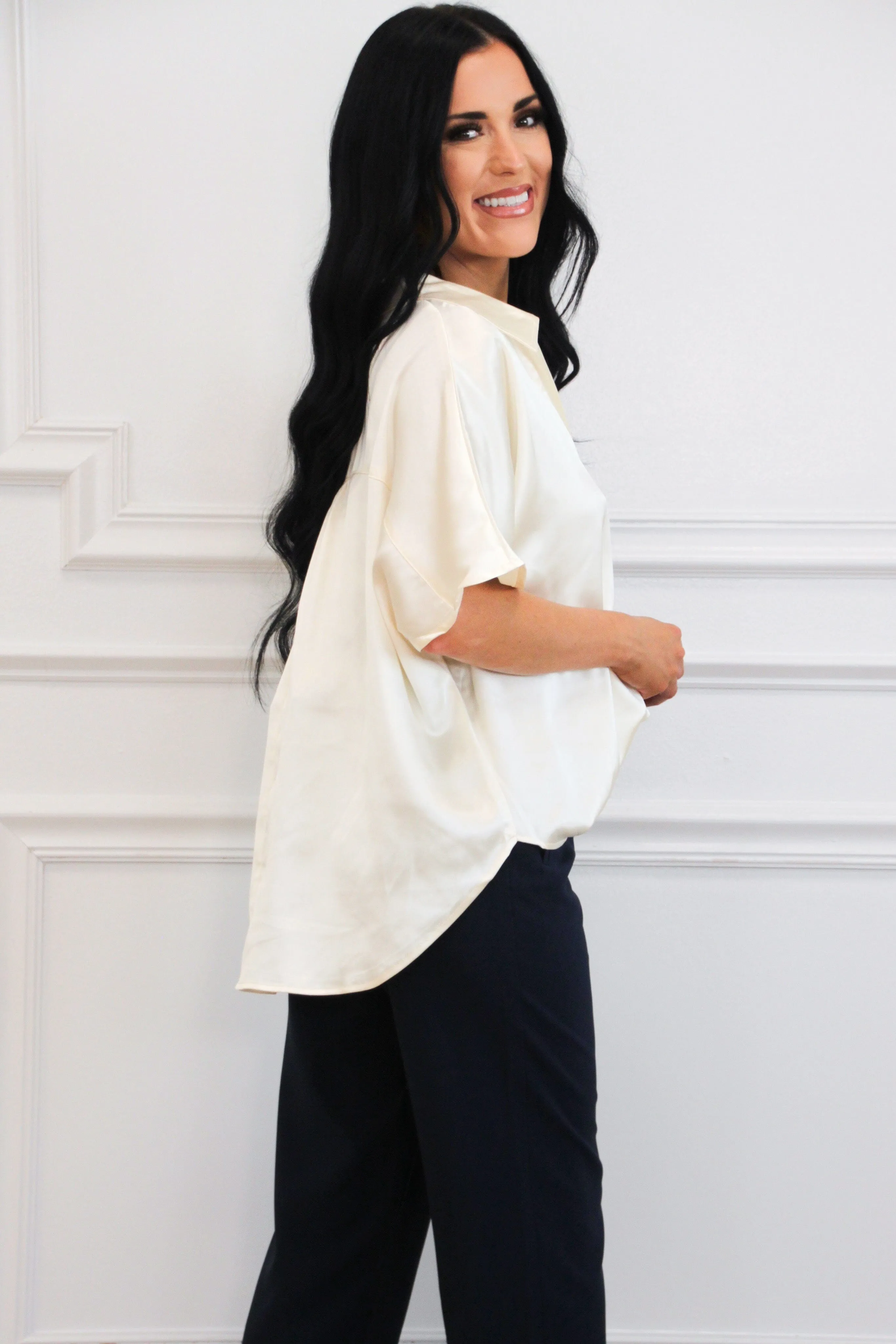 Take the Lead High Waisted Pants: Navy